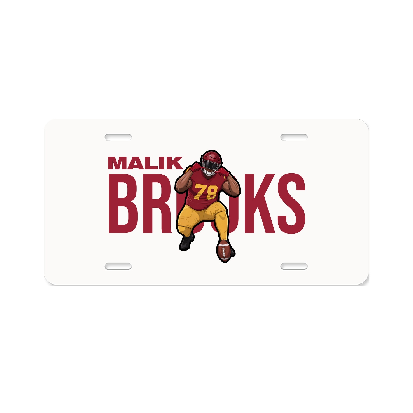 License Plate — Player Name in Classic