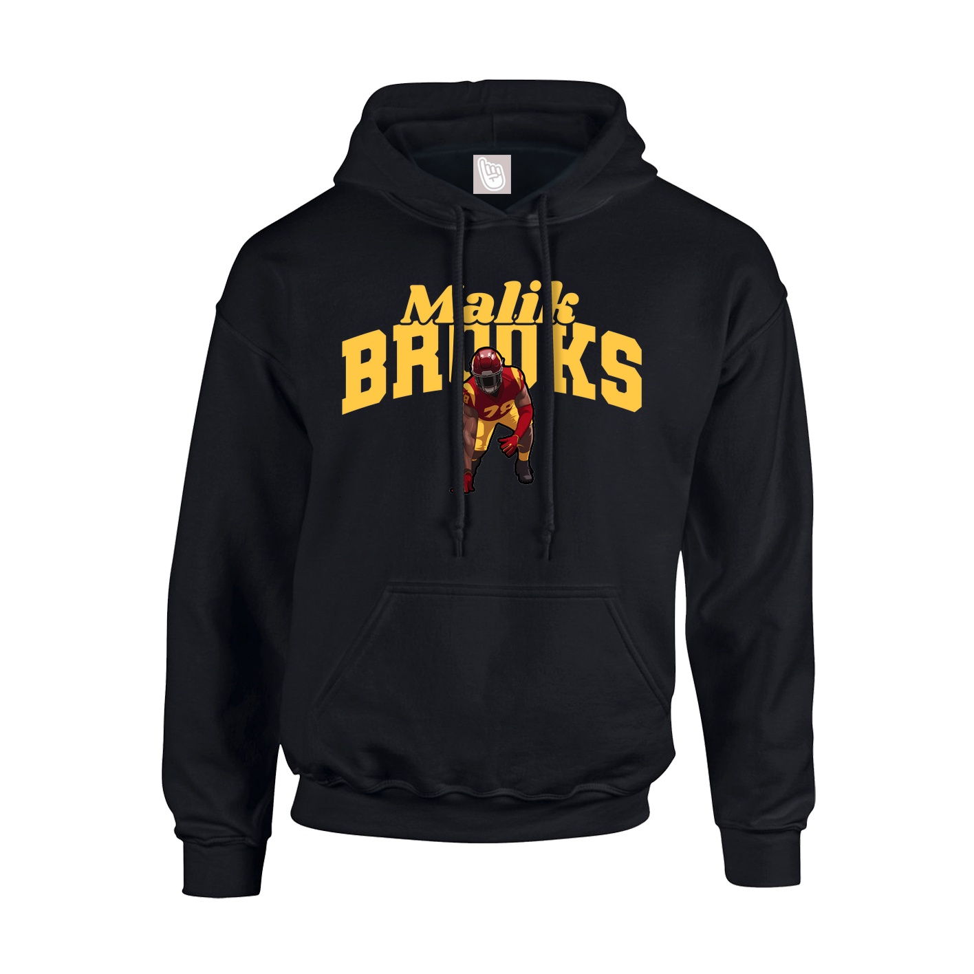 Youth Hoodie — Signature Arch in Black