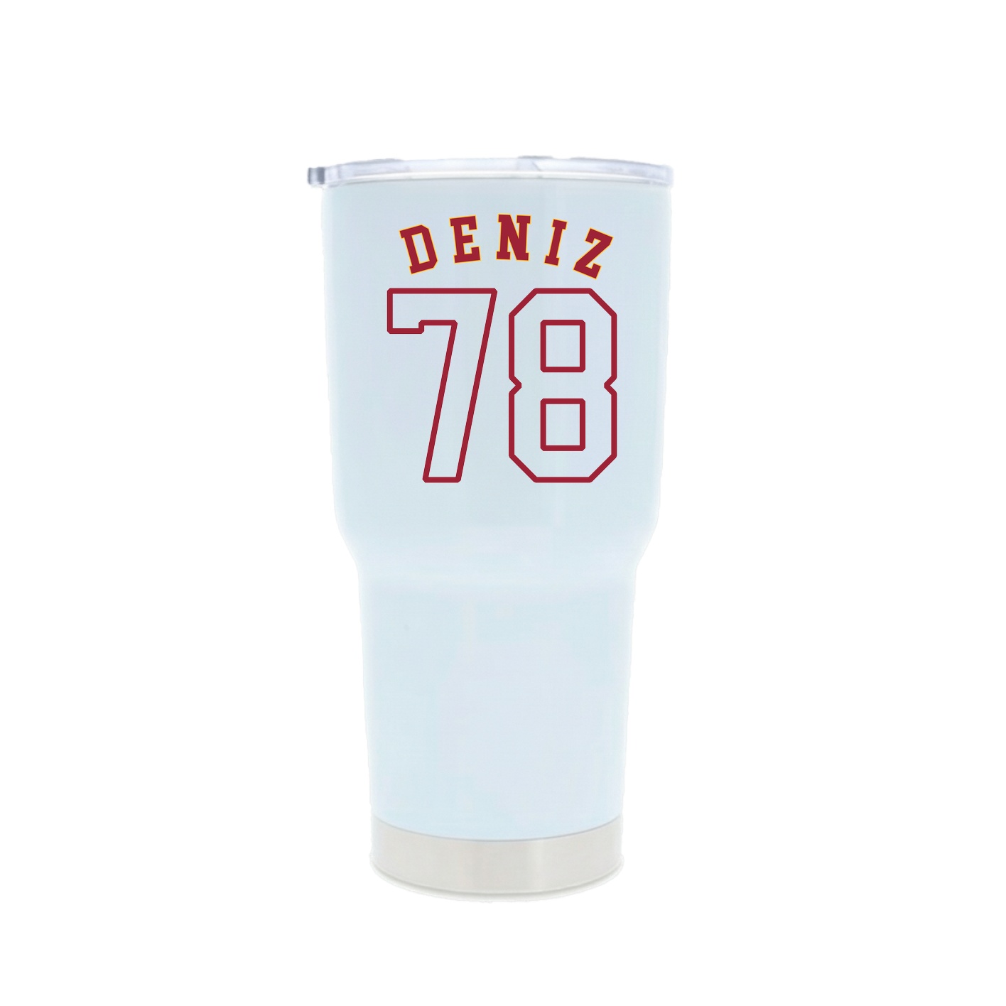 30oz Stainless Steel Tumbler — Shirsey Arch in White