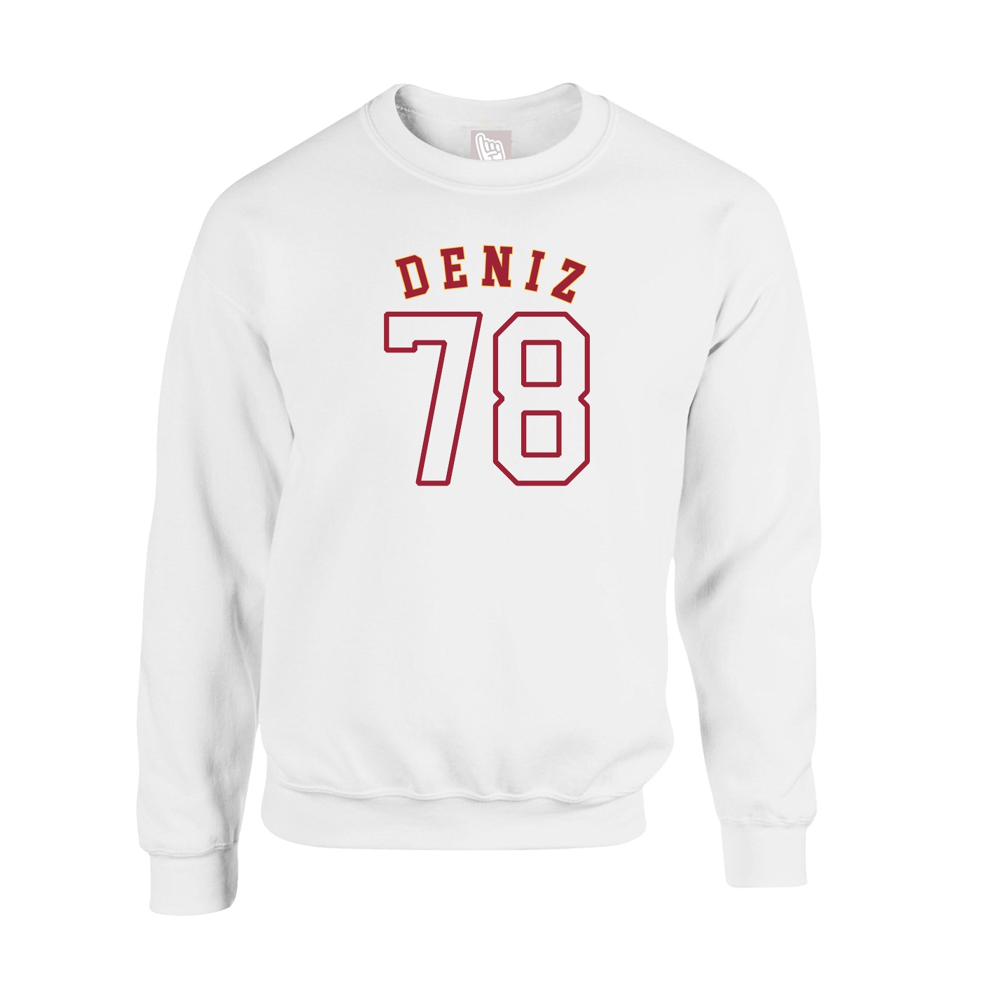 Fleece Crew — Shirsey Arch in White