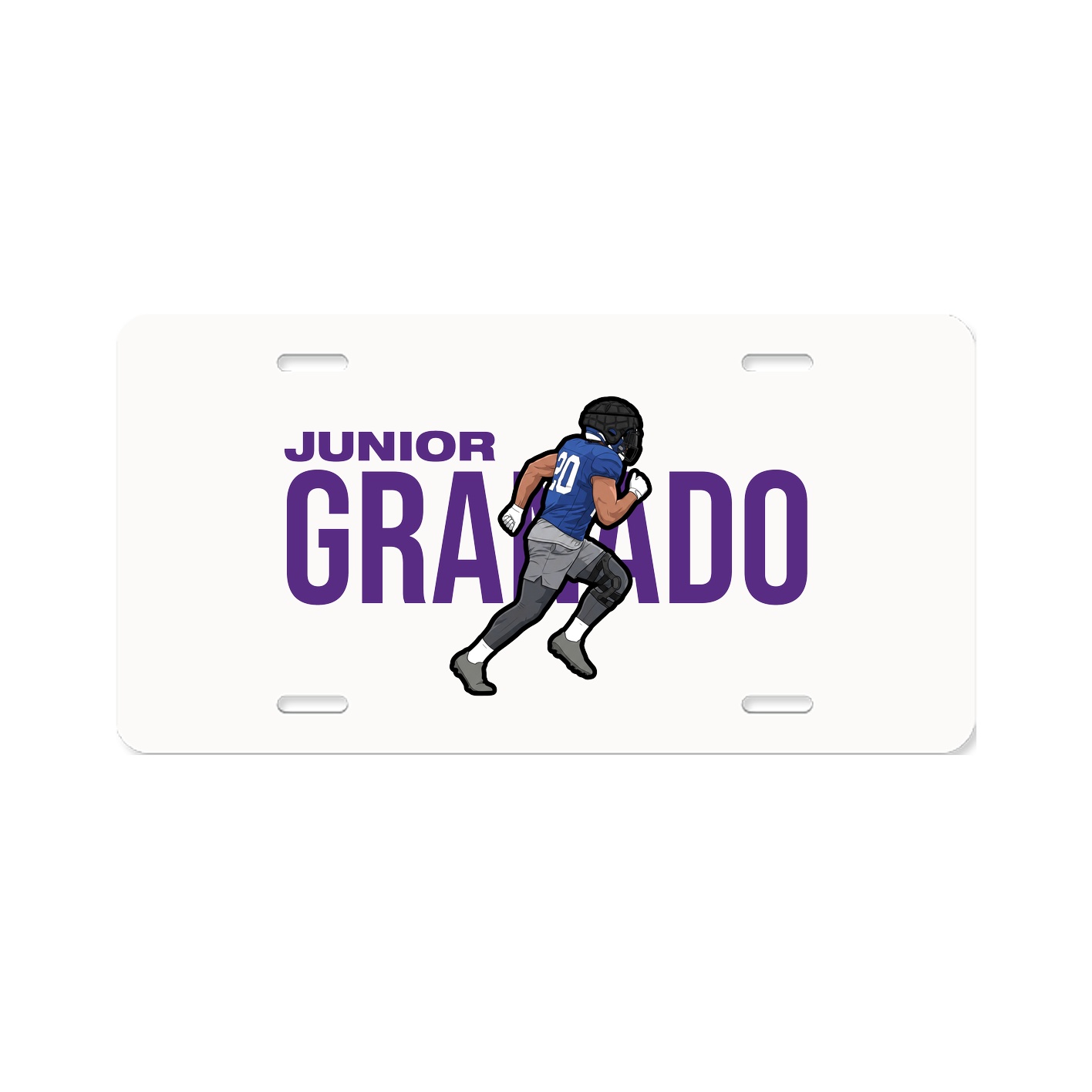 License Plate — Player Name in Classic