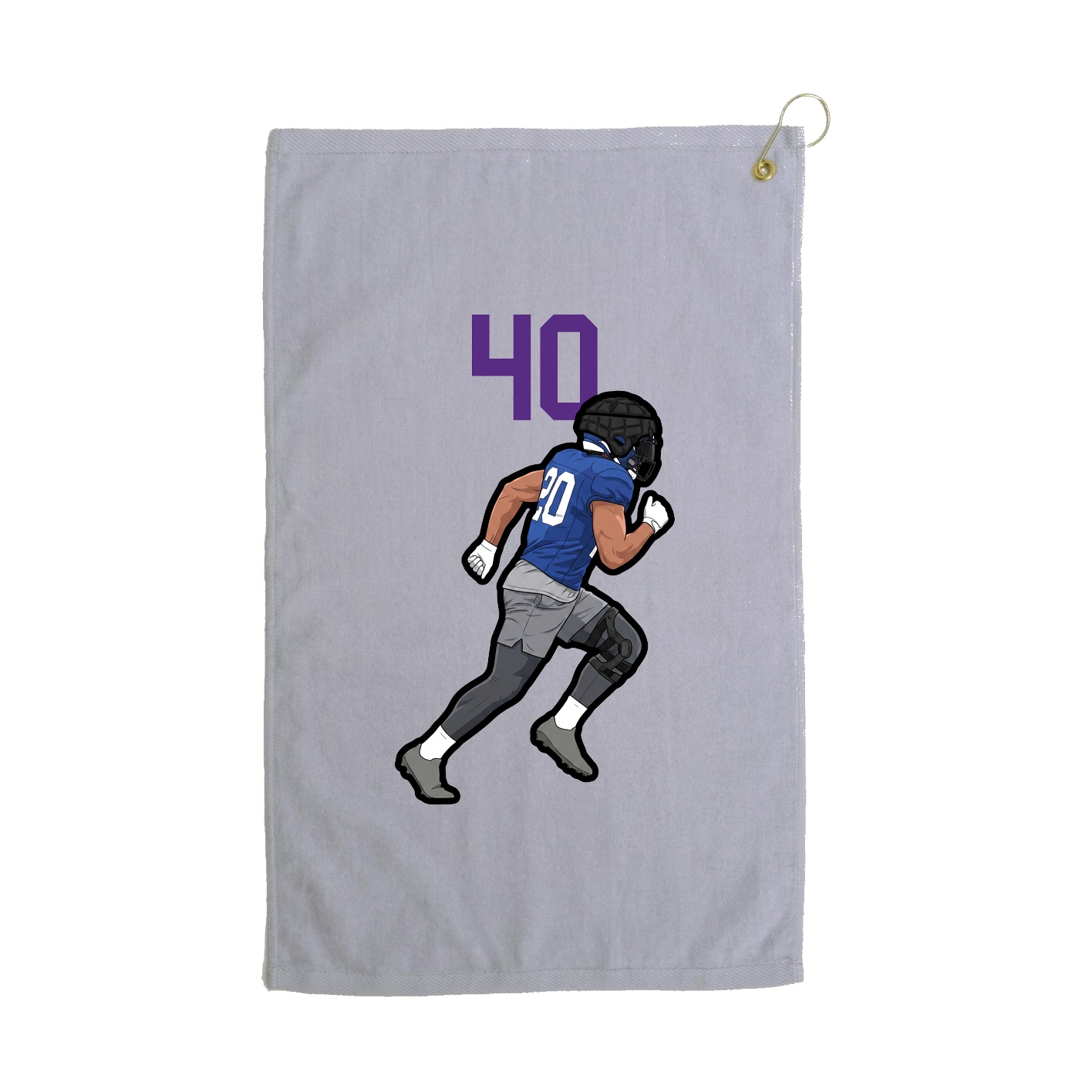 Golf Towel — Number Top in Grey