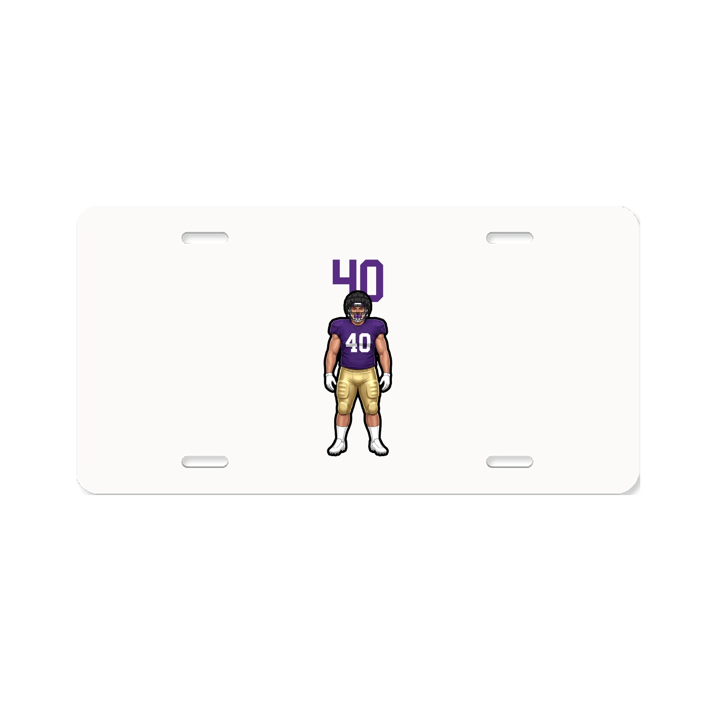 License Plate — Number Top in Classic