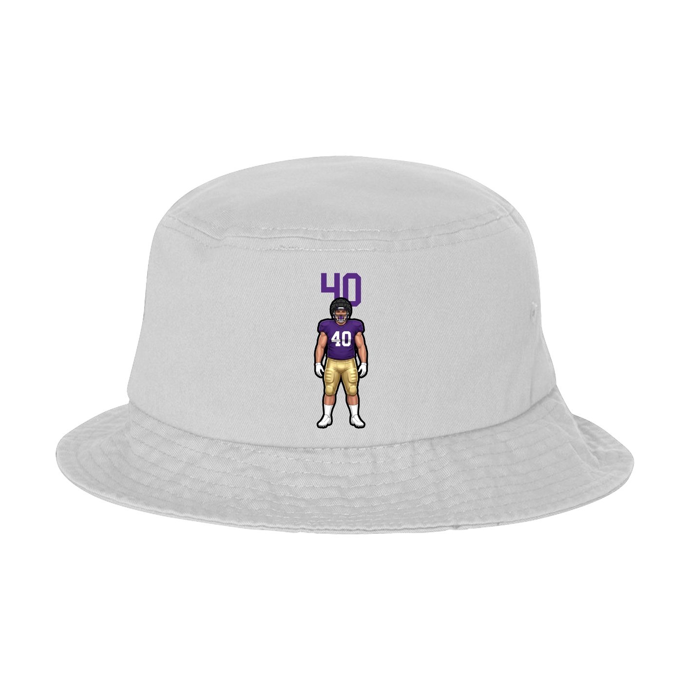 Bucket Cap — Number Top in White