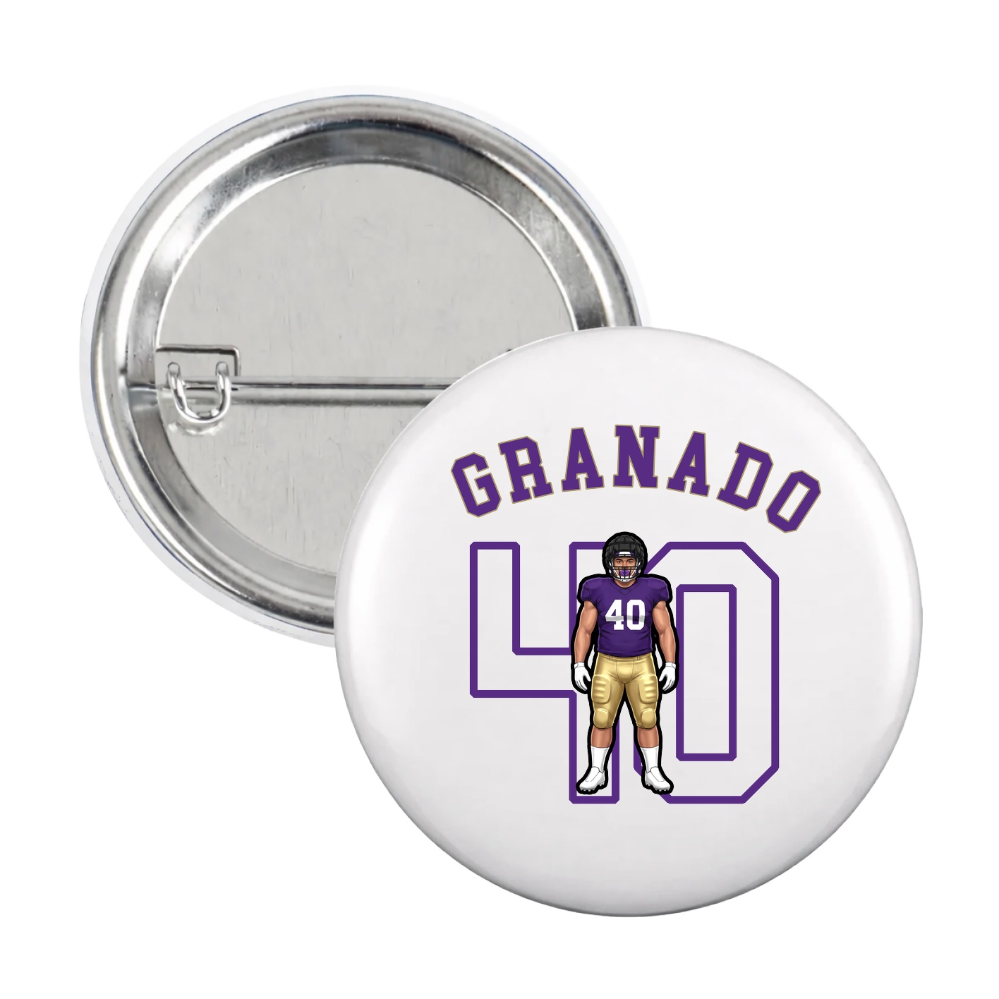 Game Day Button — Shirsey Arch in White
