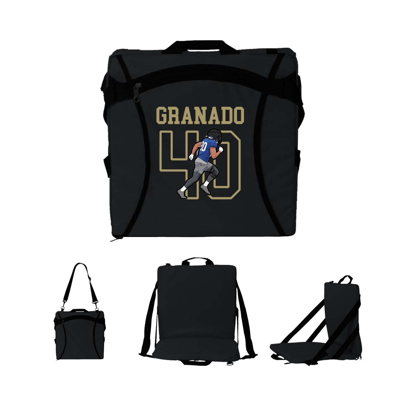 Folding Stadium Seat — Shirsey in Black