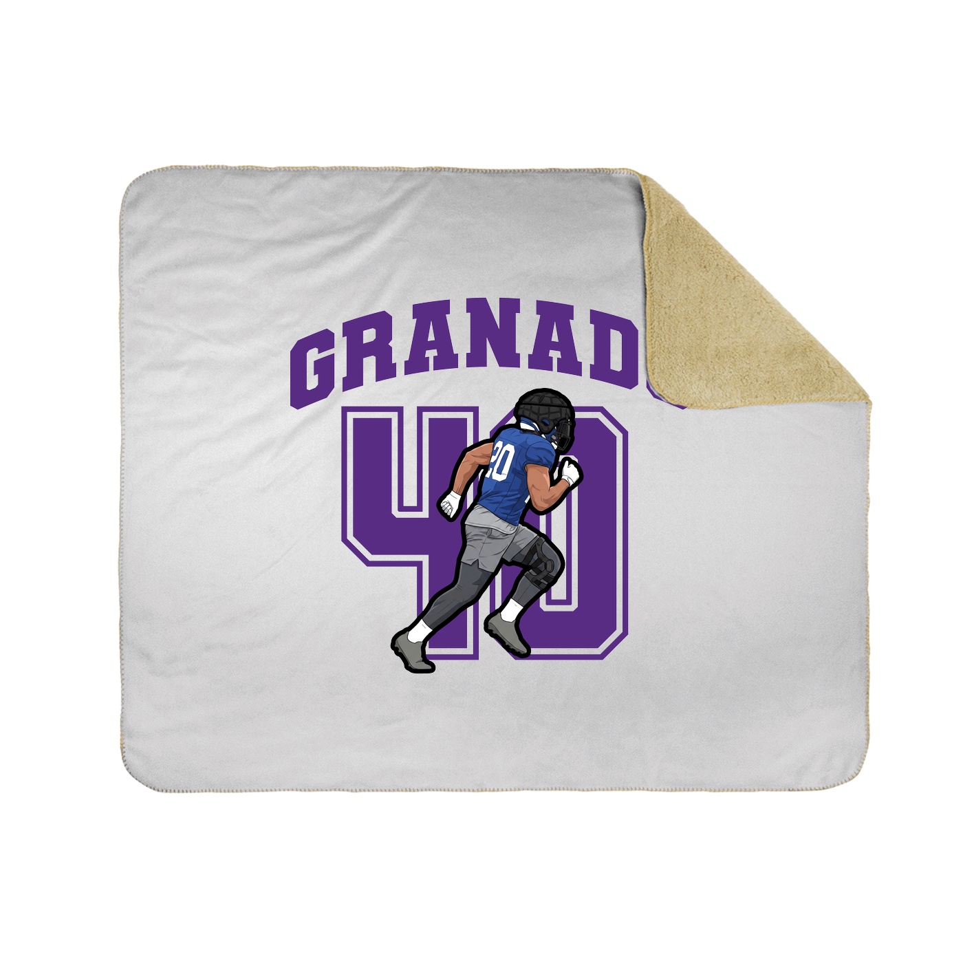 Throw Blanket — Number in White
