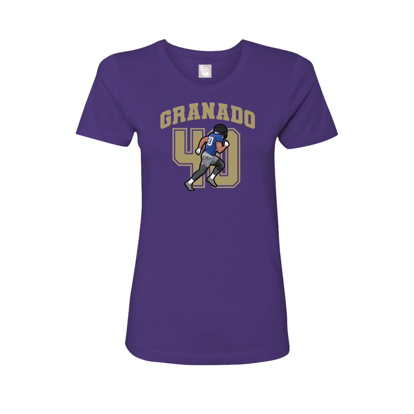 Fitted Women's Tee — Number in Purple