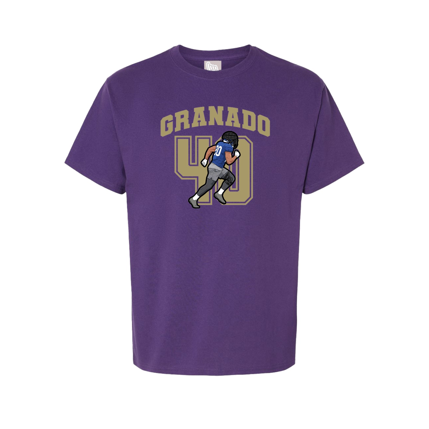 Youth Tee — Number in Purple