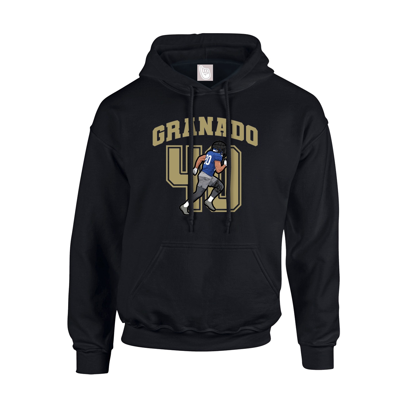 Youth Hoodie — Number in Black