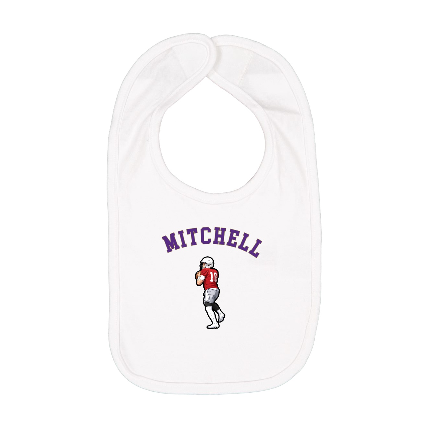 Infant Bib — Shirsey Arch in White
