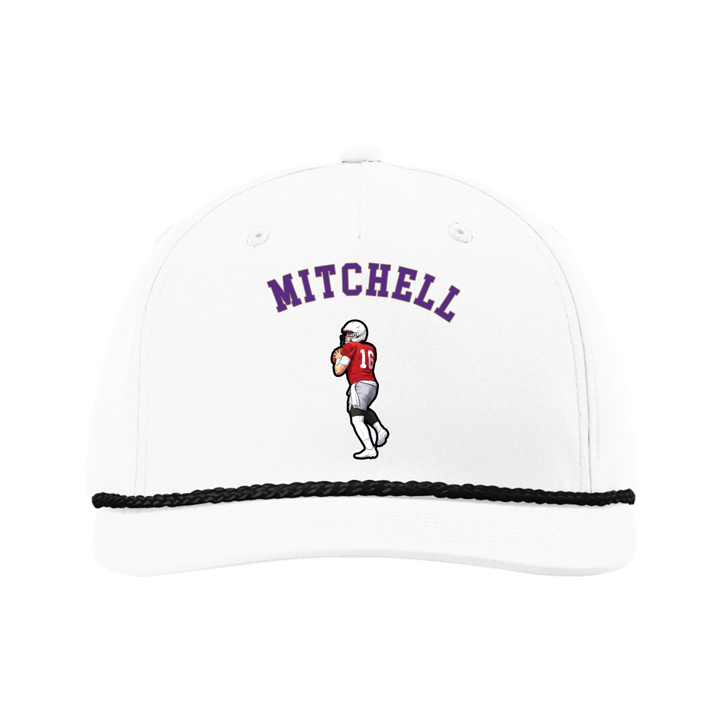 Five-Panel Classic Rope Cap — Shirsey Arch in White