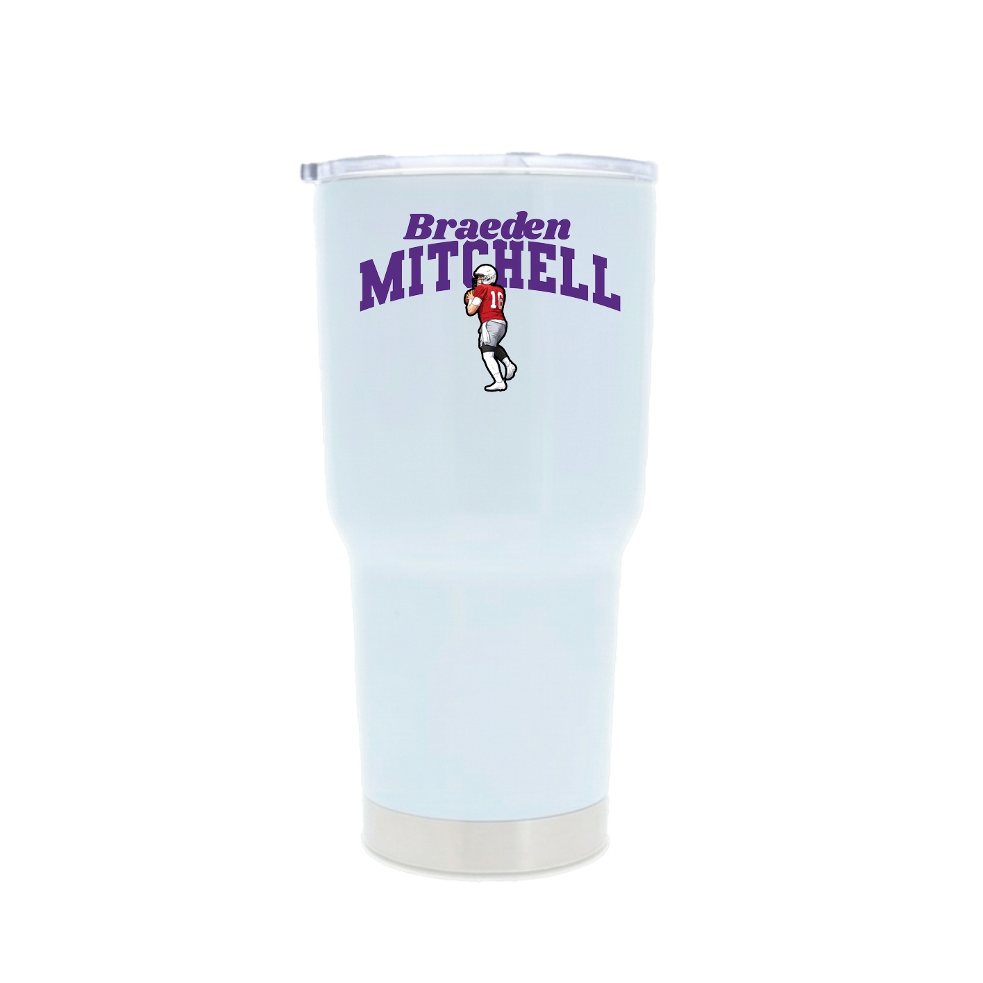 30oz Stainless Steel Tumbler — Signature Arch in White