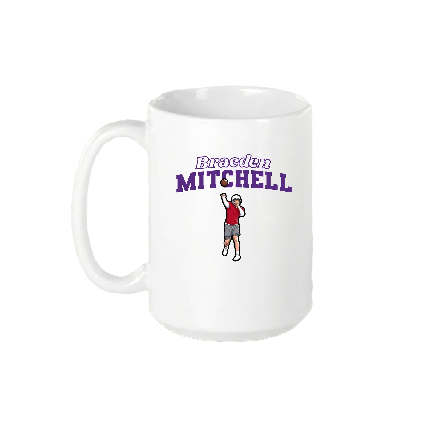 15oz Coffee Mug — Name Arch in White
