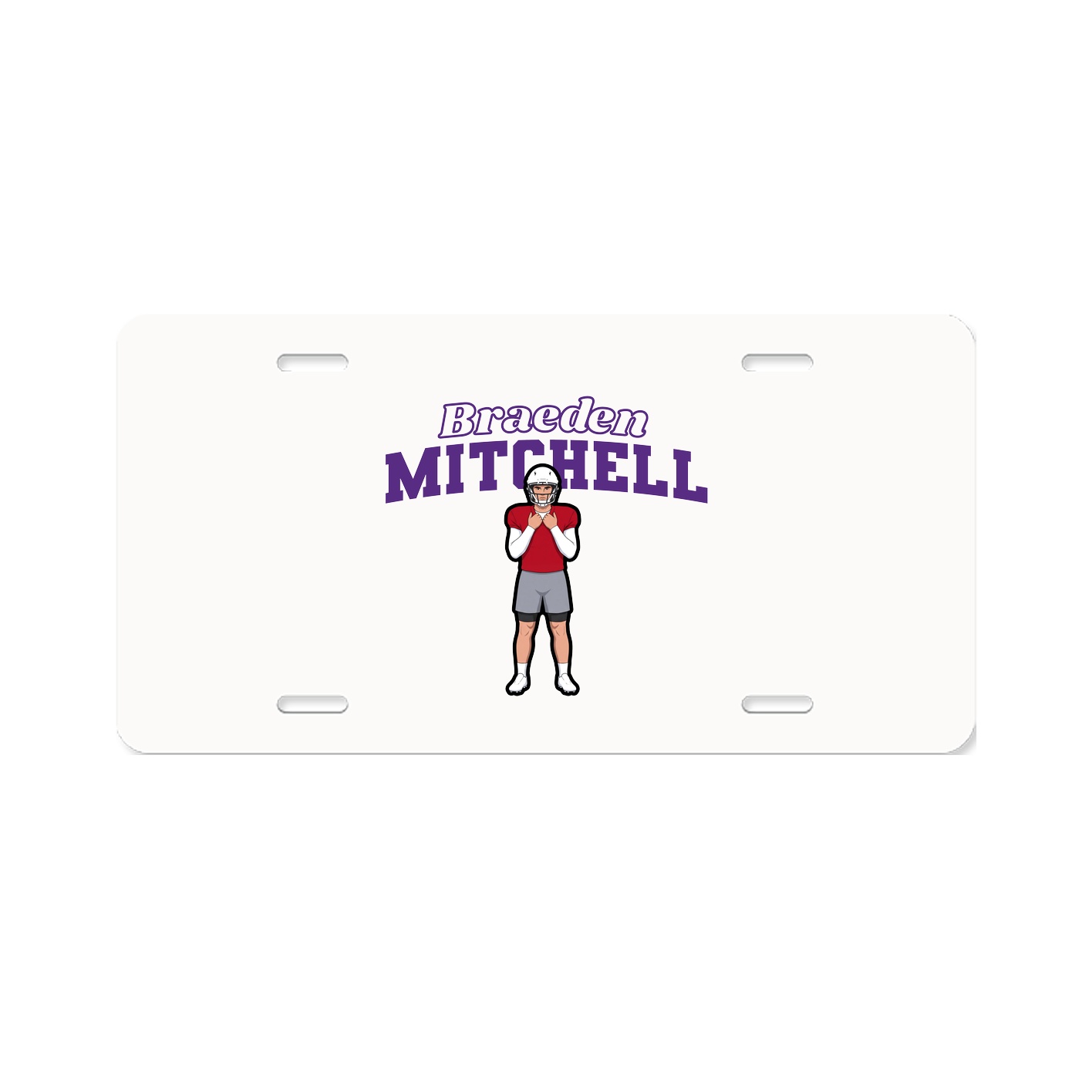 License Plate — Name Arch in Classic