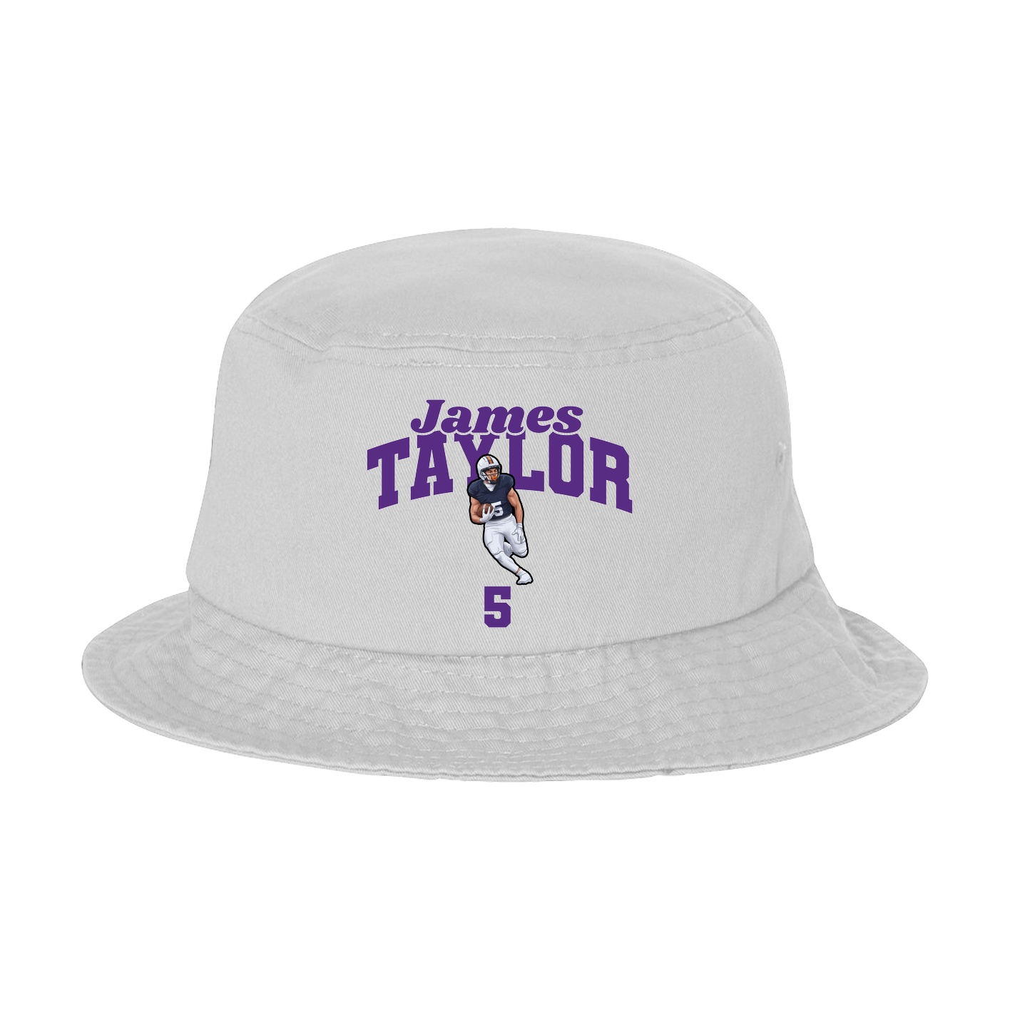 Bucket Cap — Signature Arch in White