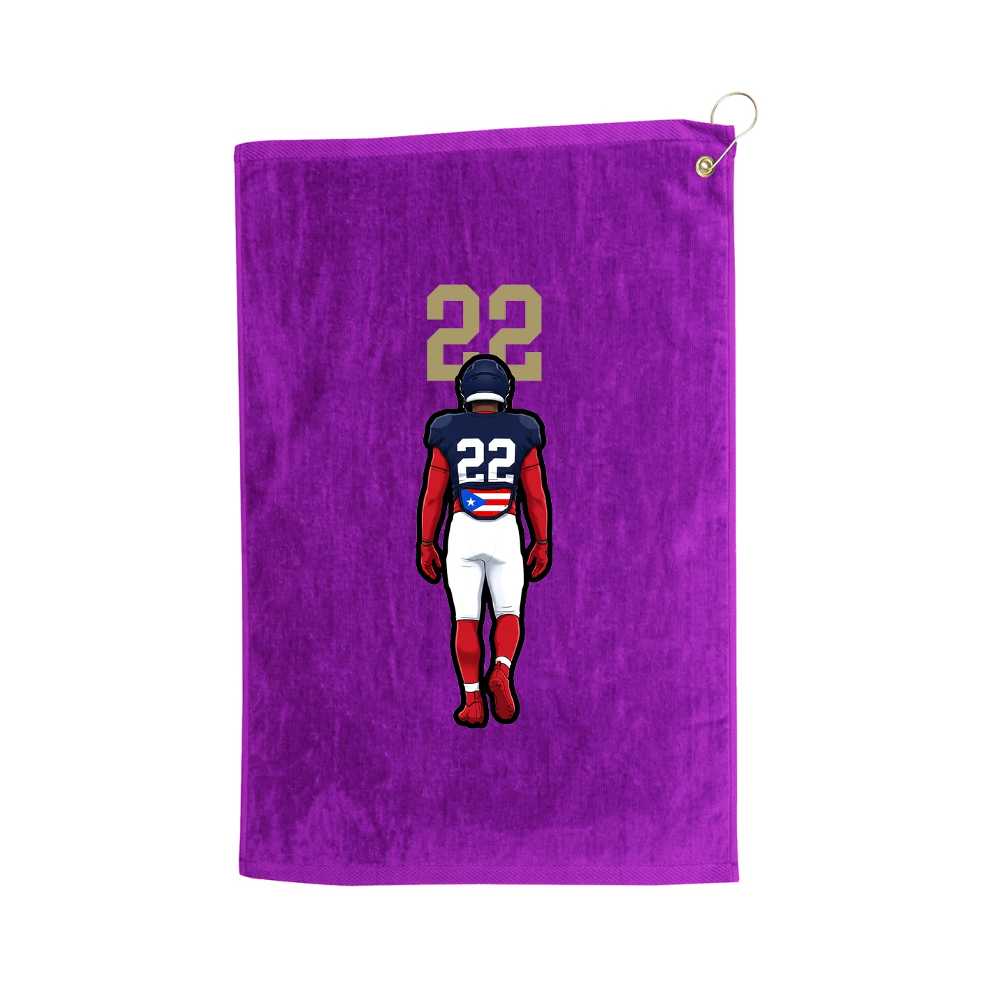 Golf Towel — Number Top in Purple