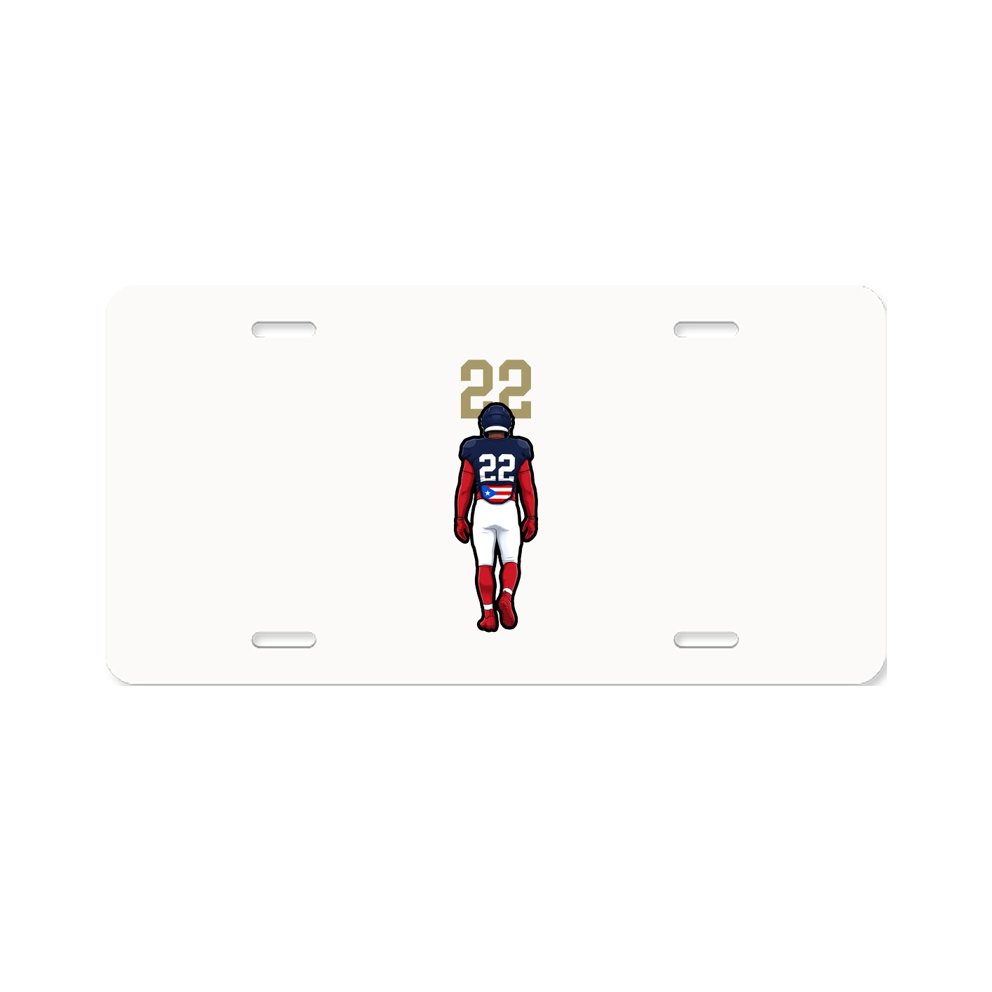 License Plate — Number Top in Classic