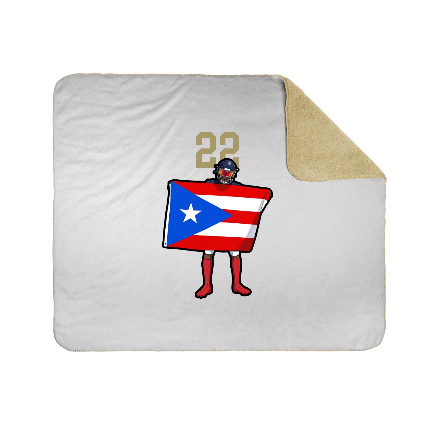 Throw Blanket — Number Top in White