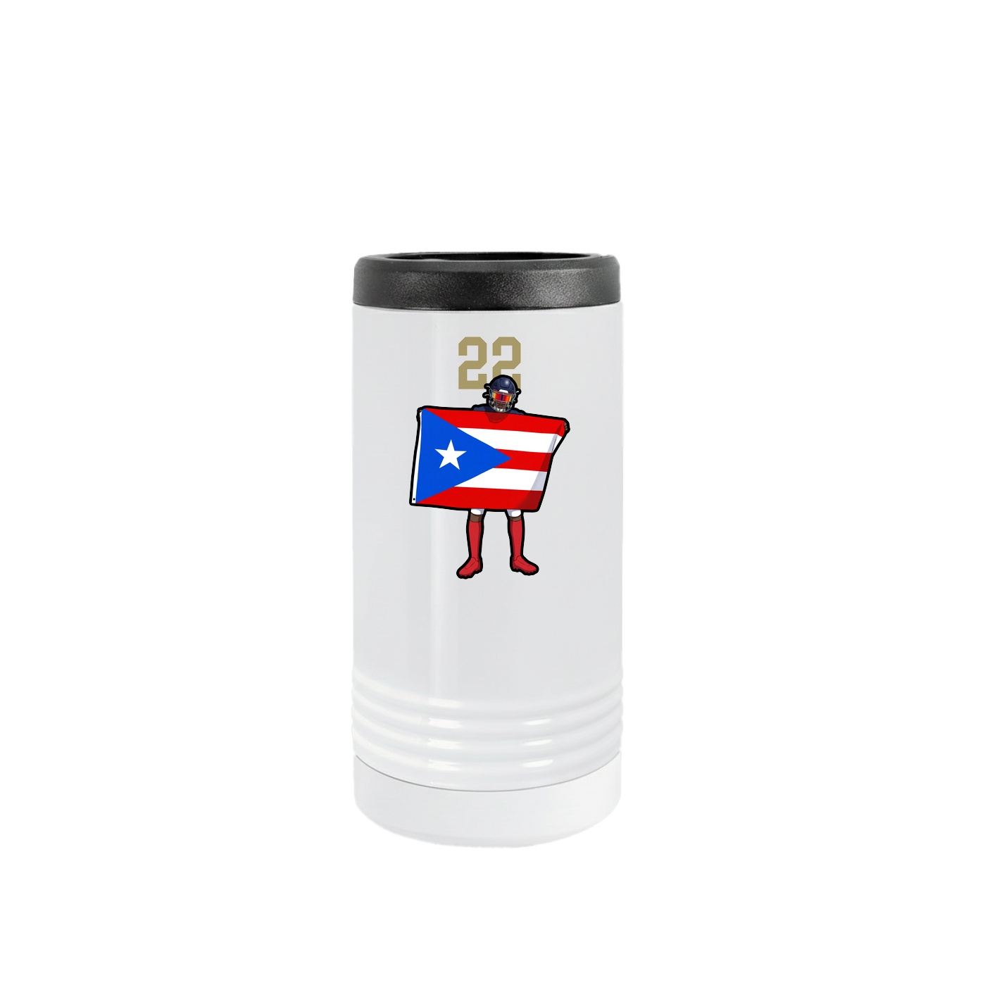 Slim Beverage Holder — Number Top in White