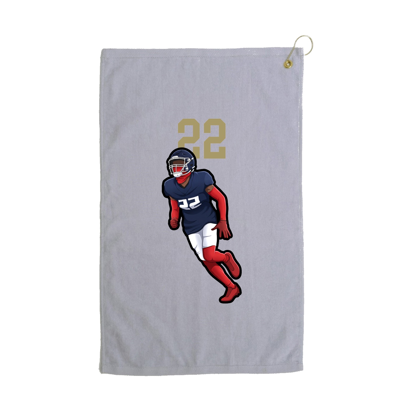 Golf Towel — Number Top in Grey