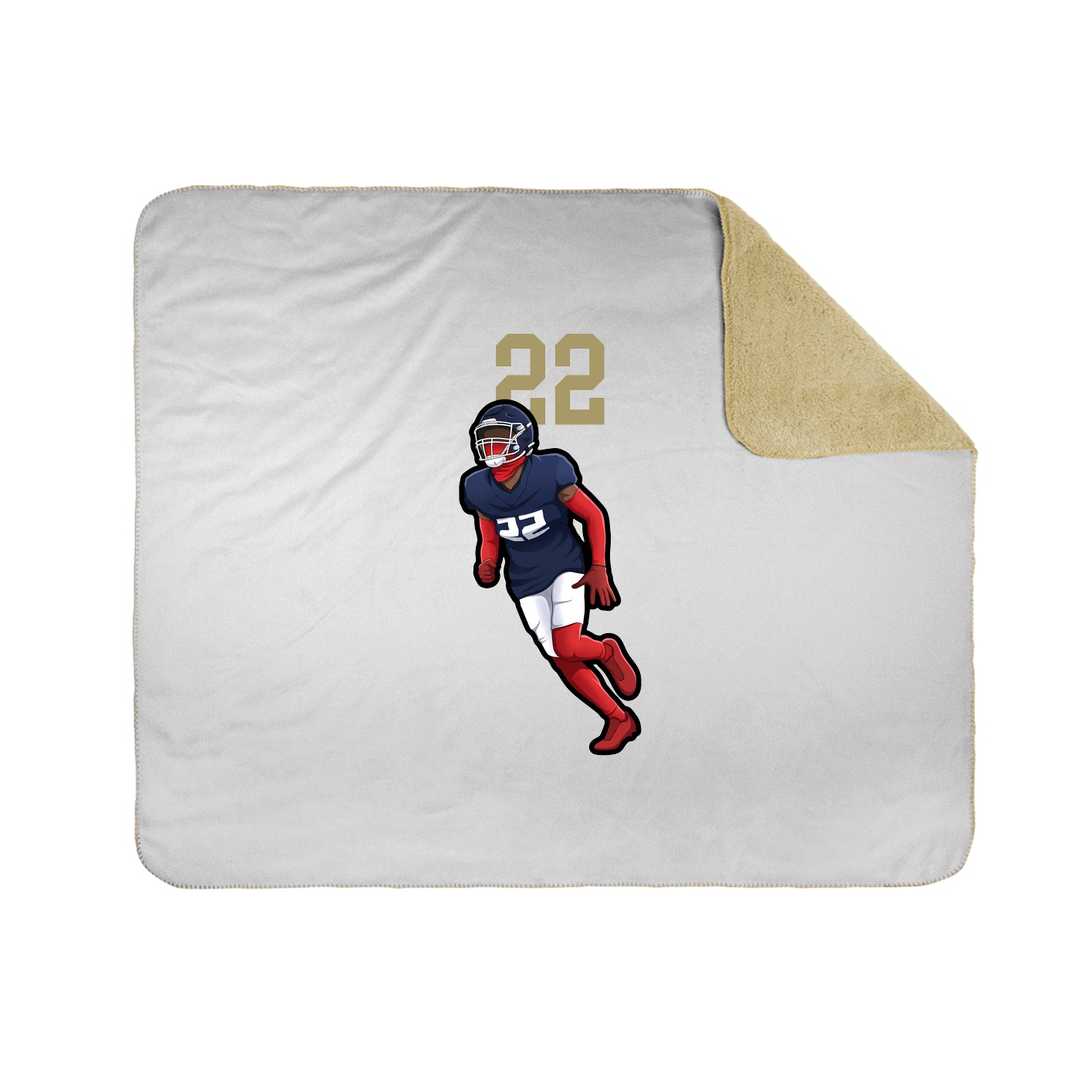 Throw Blanket — Number Top in White
