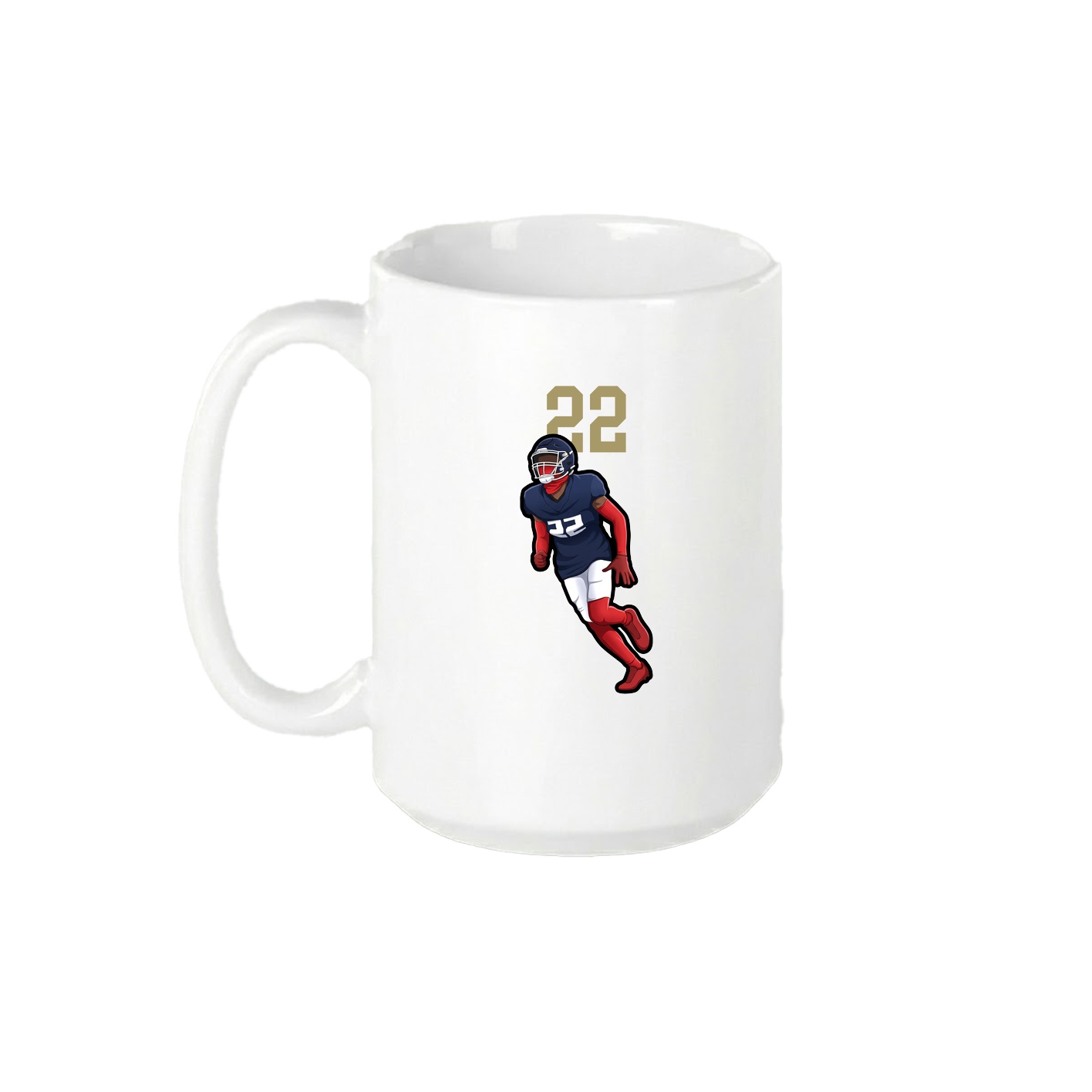 15oz Coffee Mug — Number Top in White
