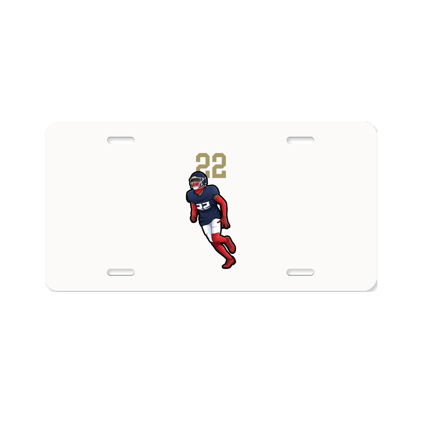 License Plate — Number Top in Classic