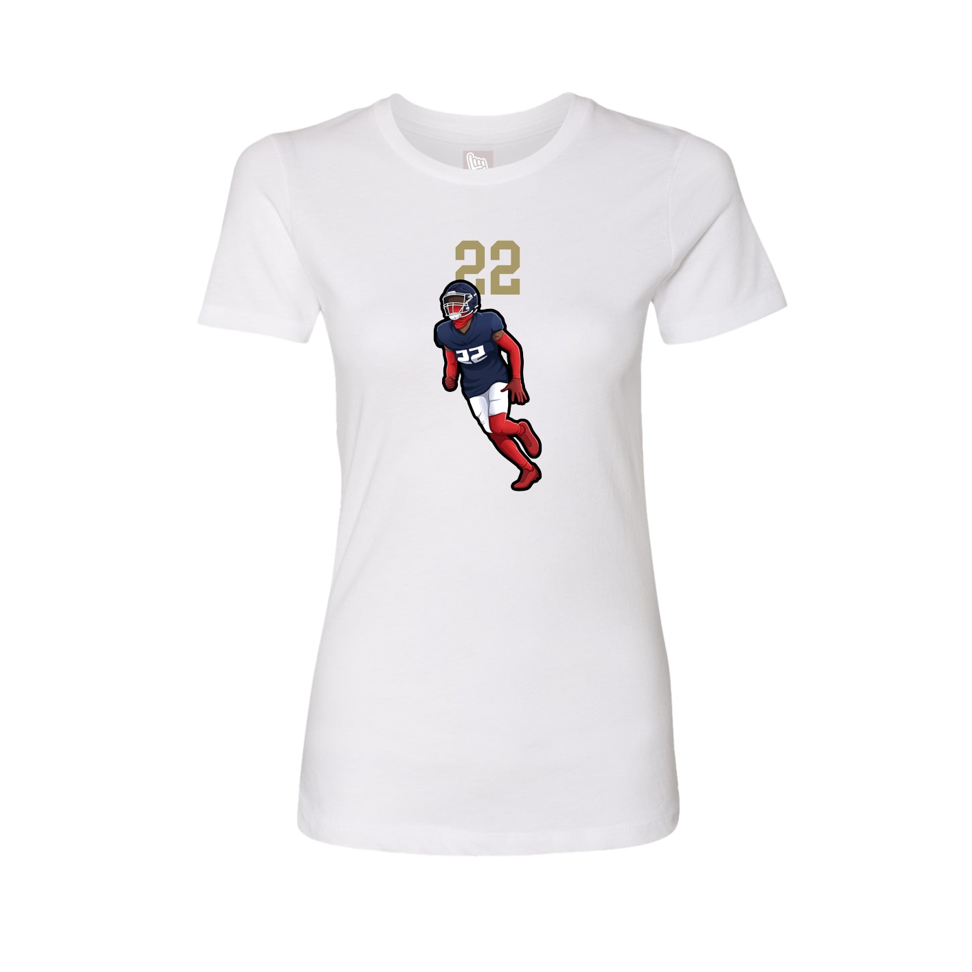 Fitted Women's Tee — Number Top in White