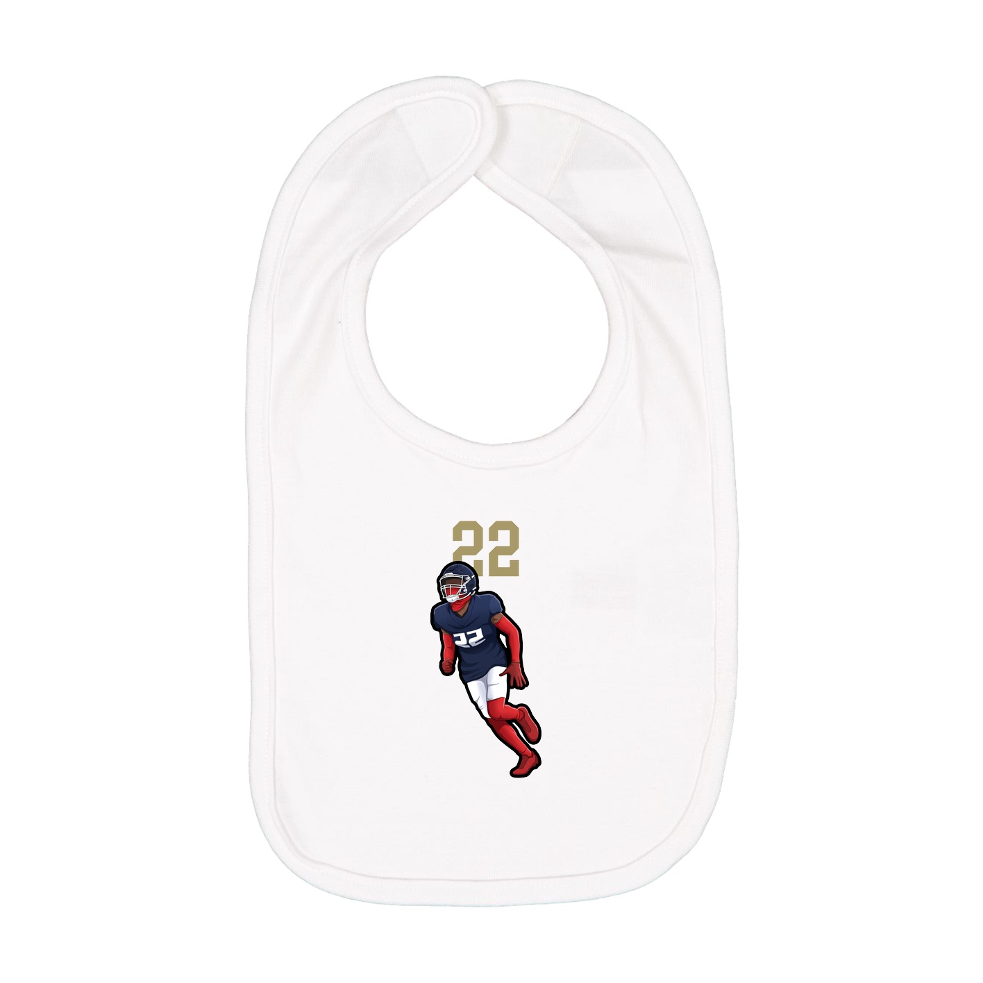 Infant Bib — Number Top in White