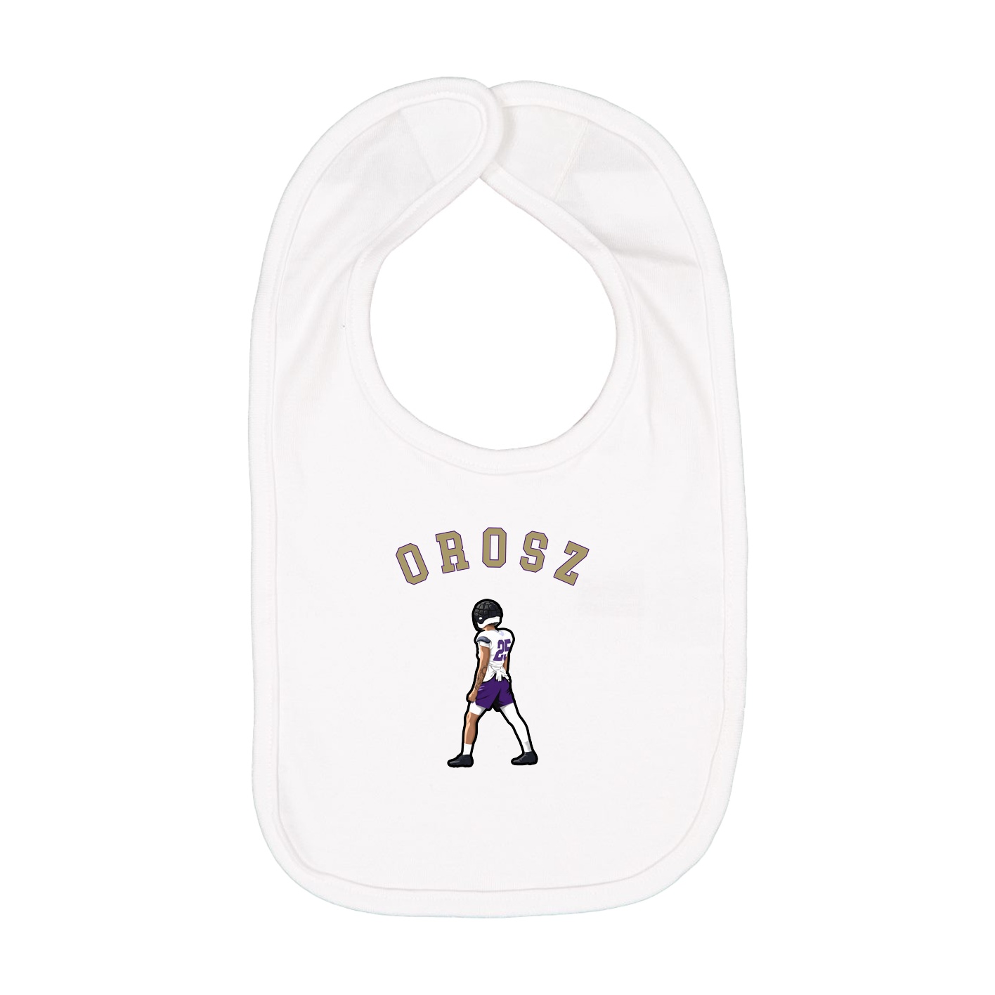 Infant Bib — Shirsey Arch in White
