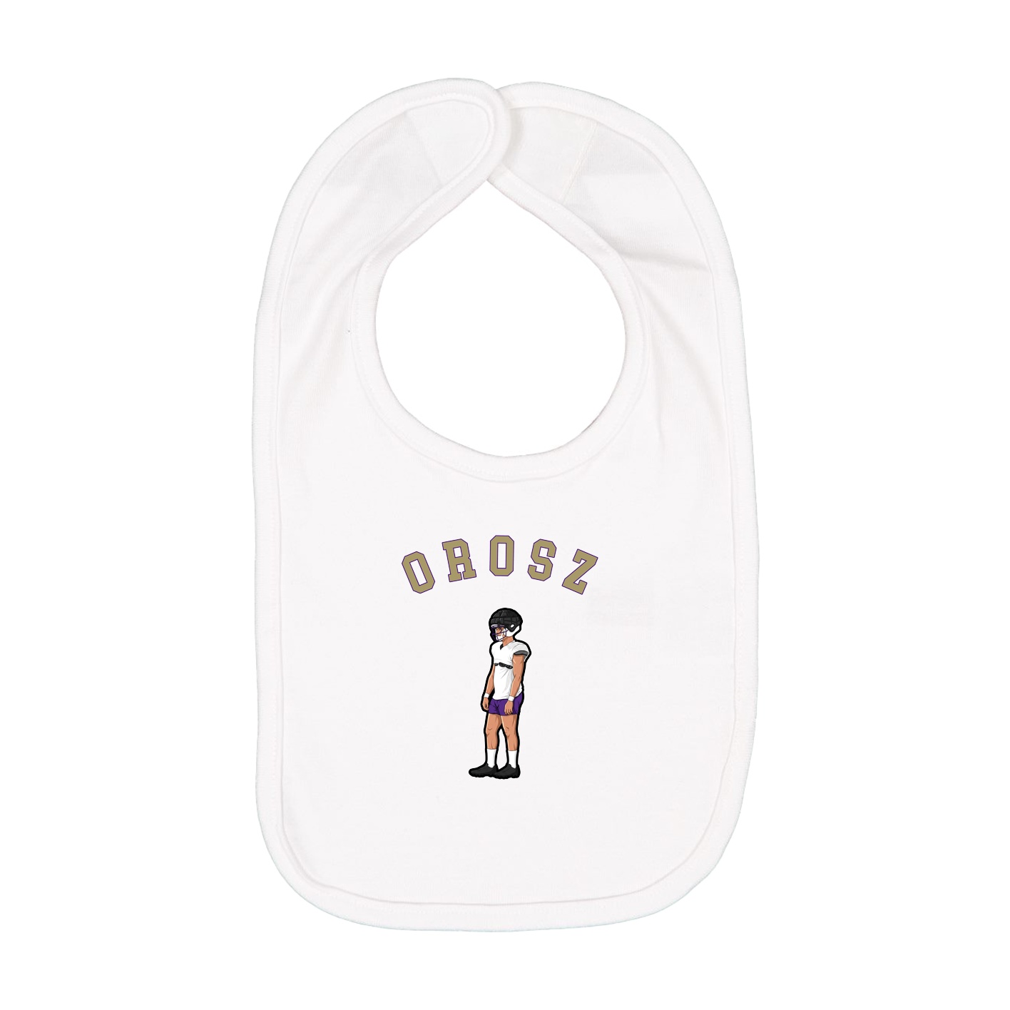 Infant Bib — Shirsey Arch in White