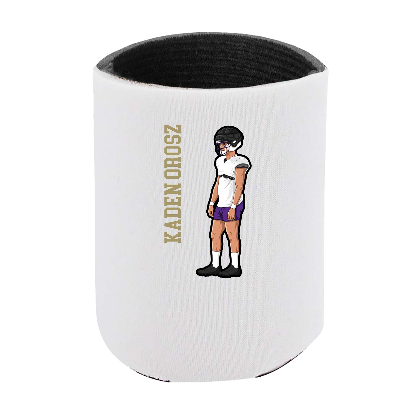 Can Holder — Name Vertical in White