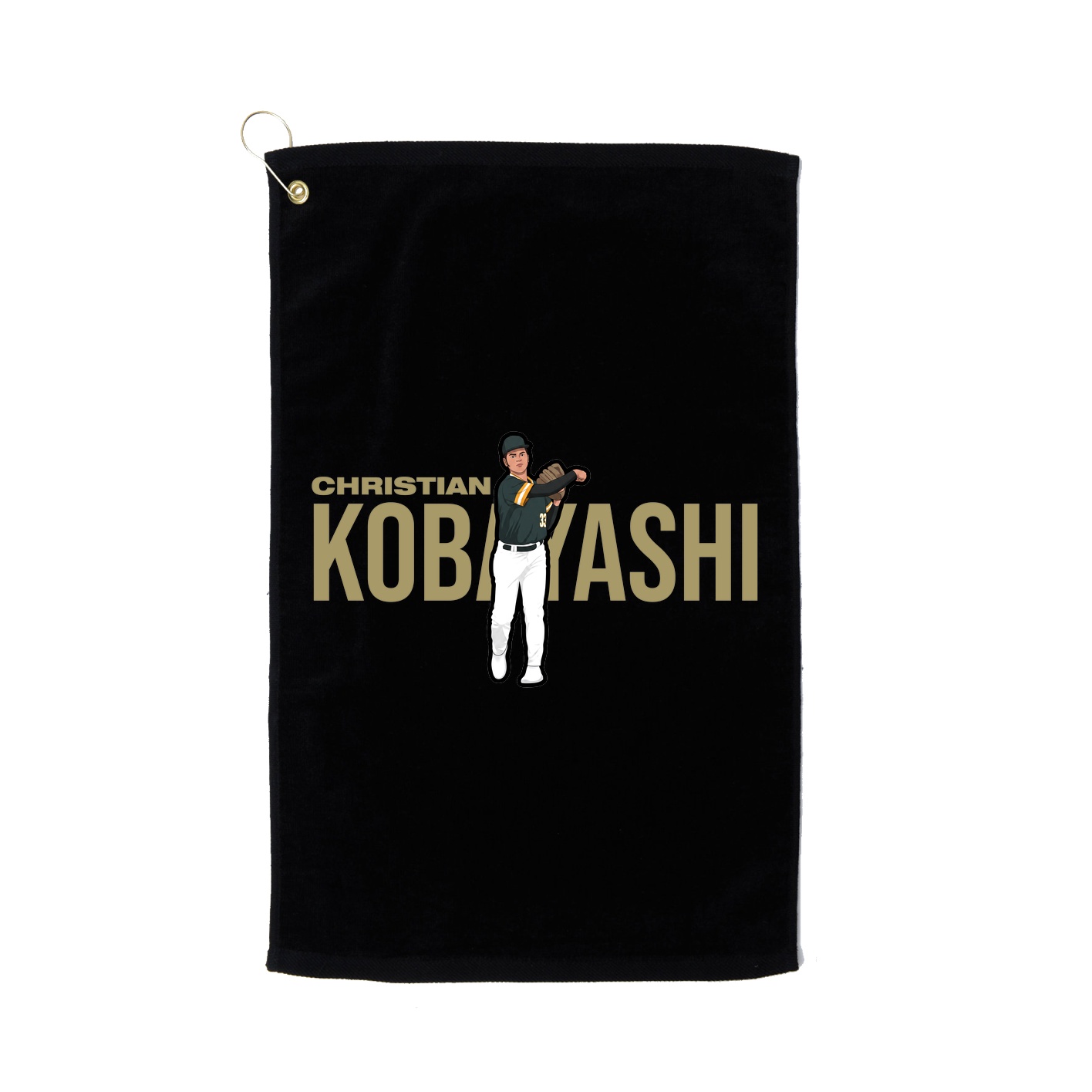 Golf Towel — Player Name in Black