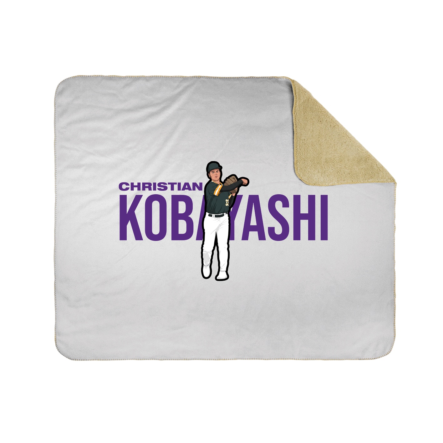 Throw Blanket — Player Name in White