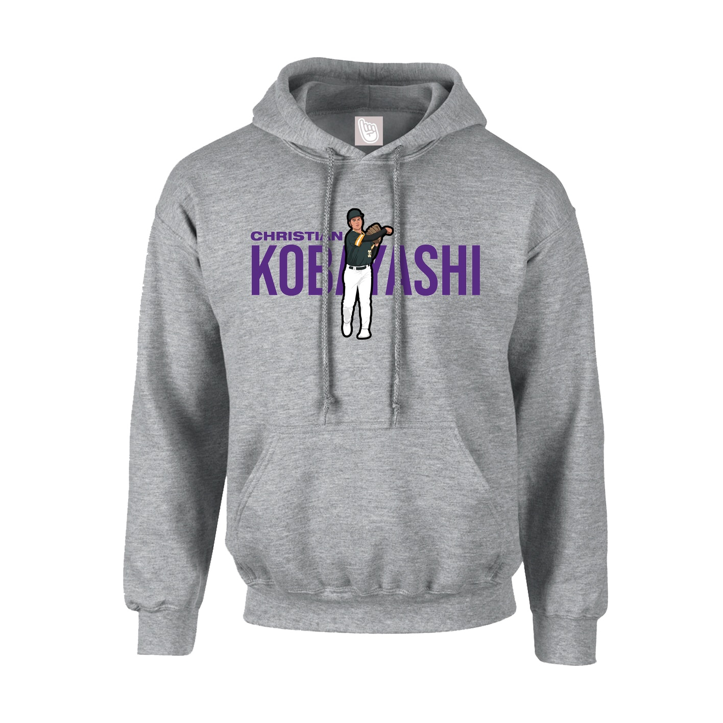 Hoodie — Player Name in Grey