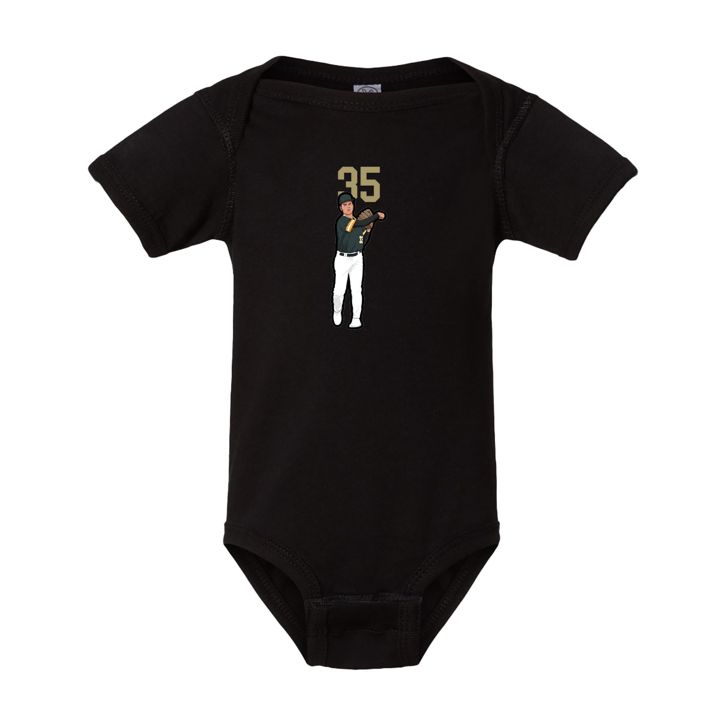 Baby Onesie — Number Top in Black