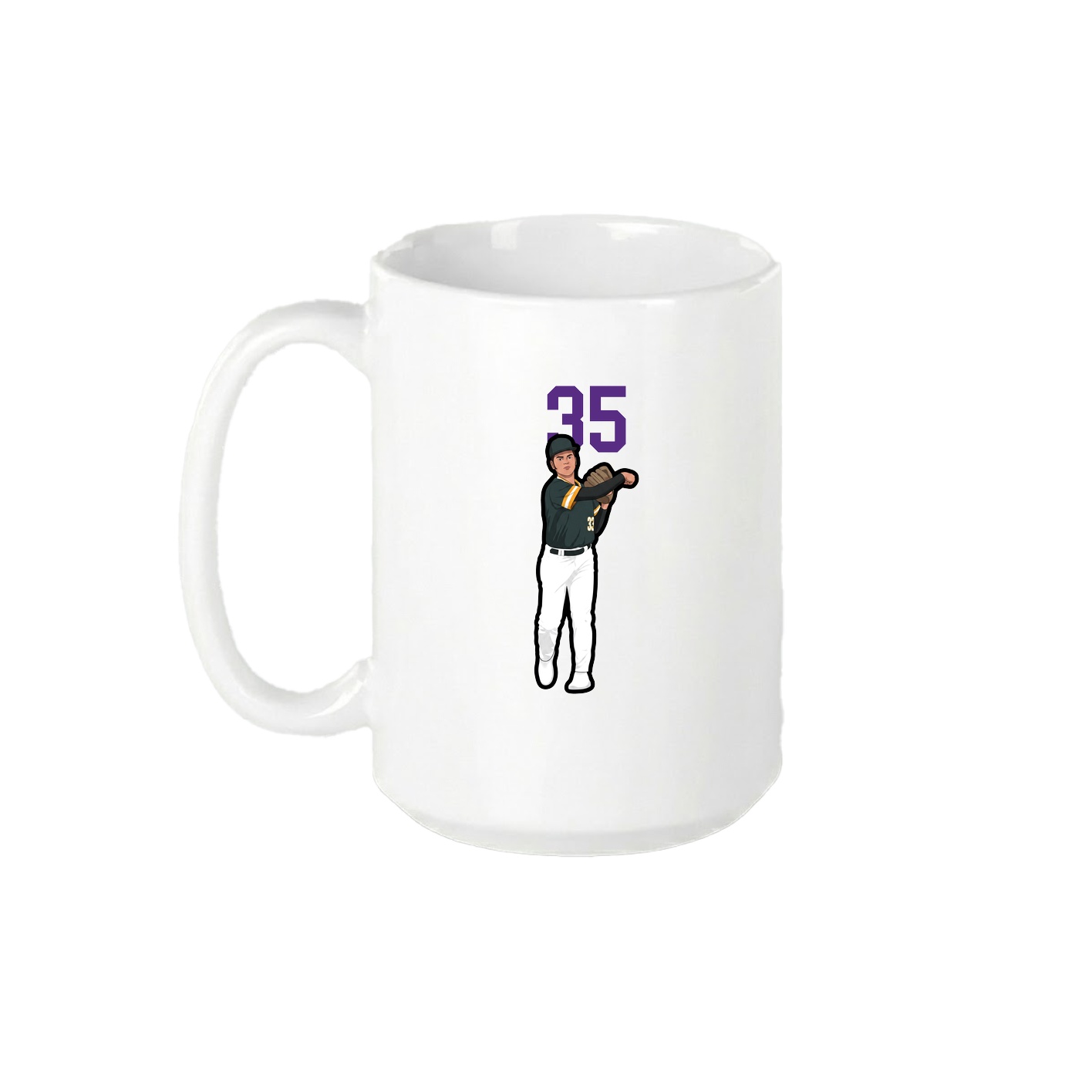 15oz Coffee Mug — Number Top in White