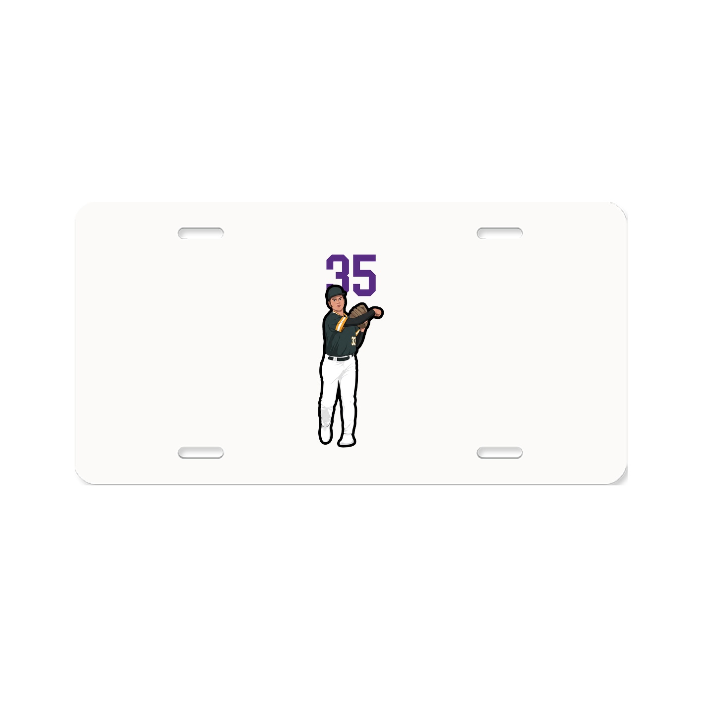 License Plate — Number Top in Classic