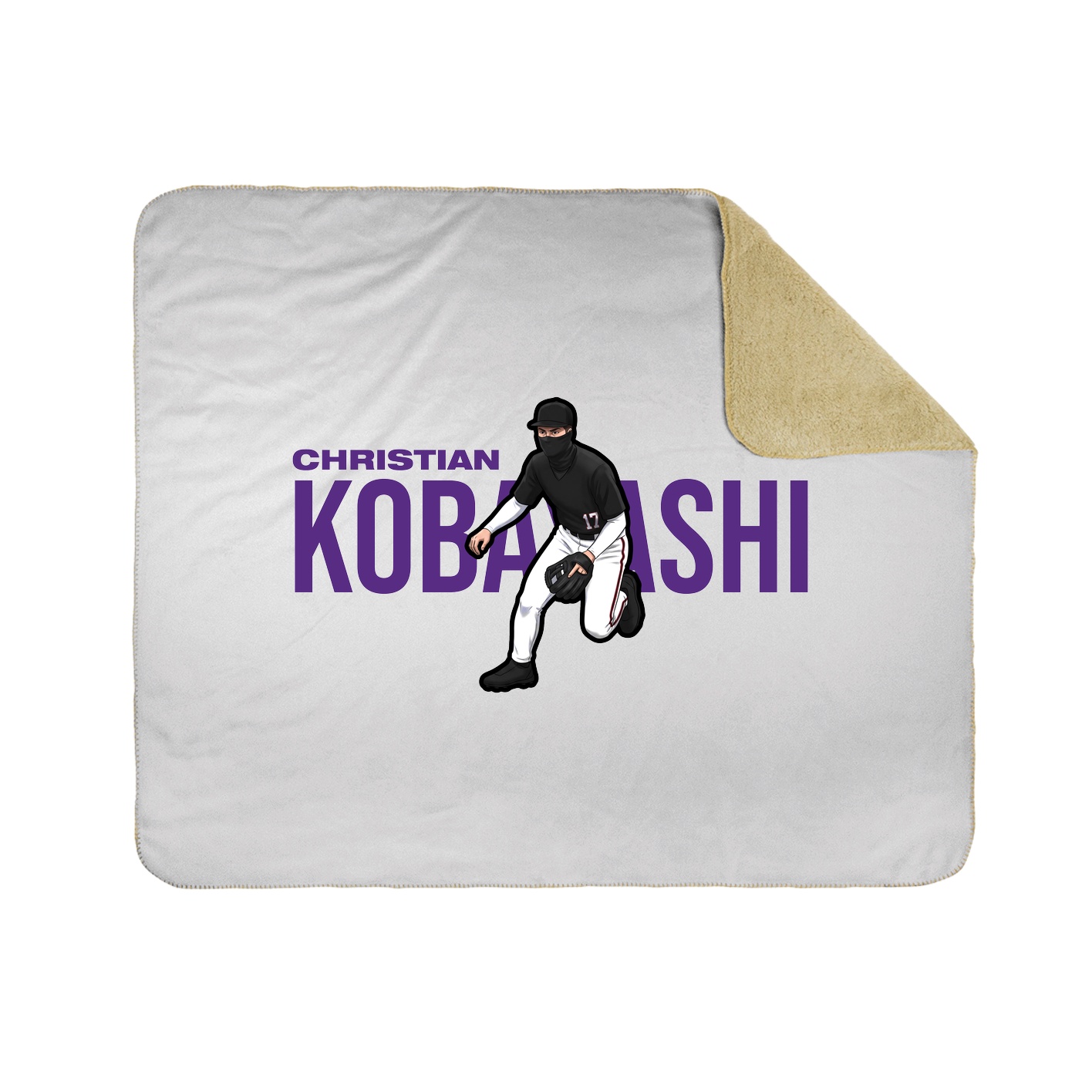 Throw Blanket — Player Name in White