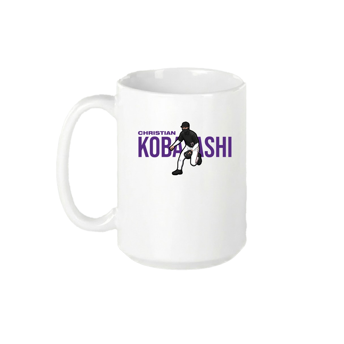 15oz Coffee Mug — Player Name in White
