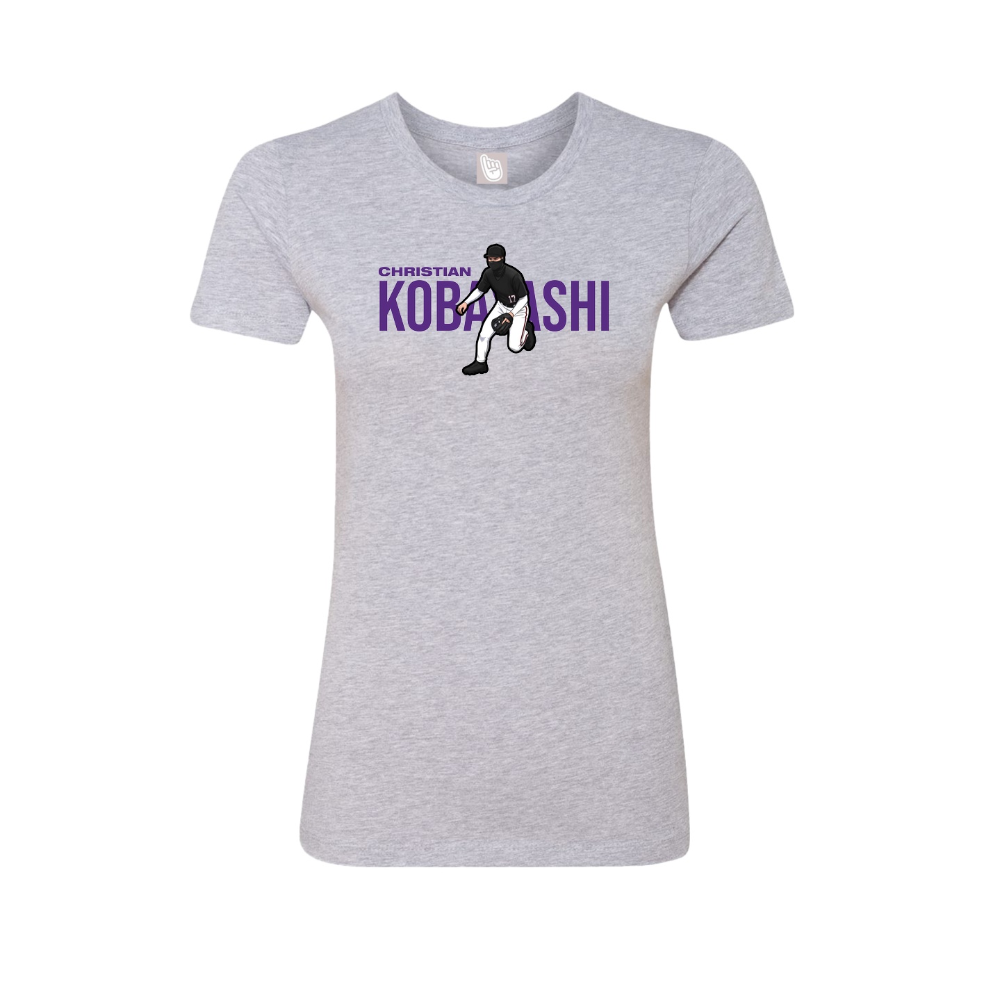 Fitted Women's Tee — Player Name in Grey