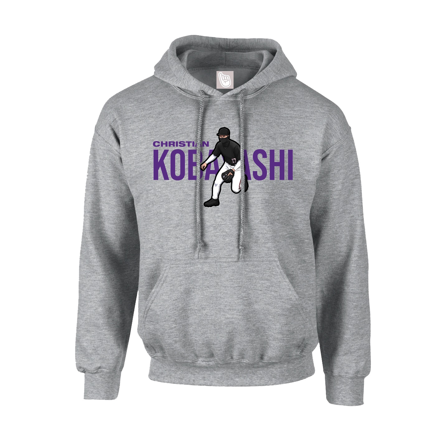 Youth Hoodie — Player Name in Grey