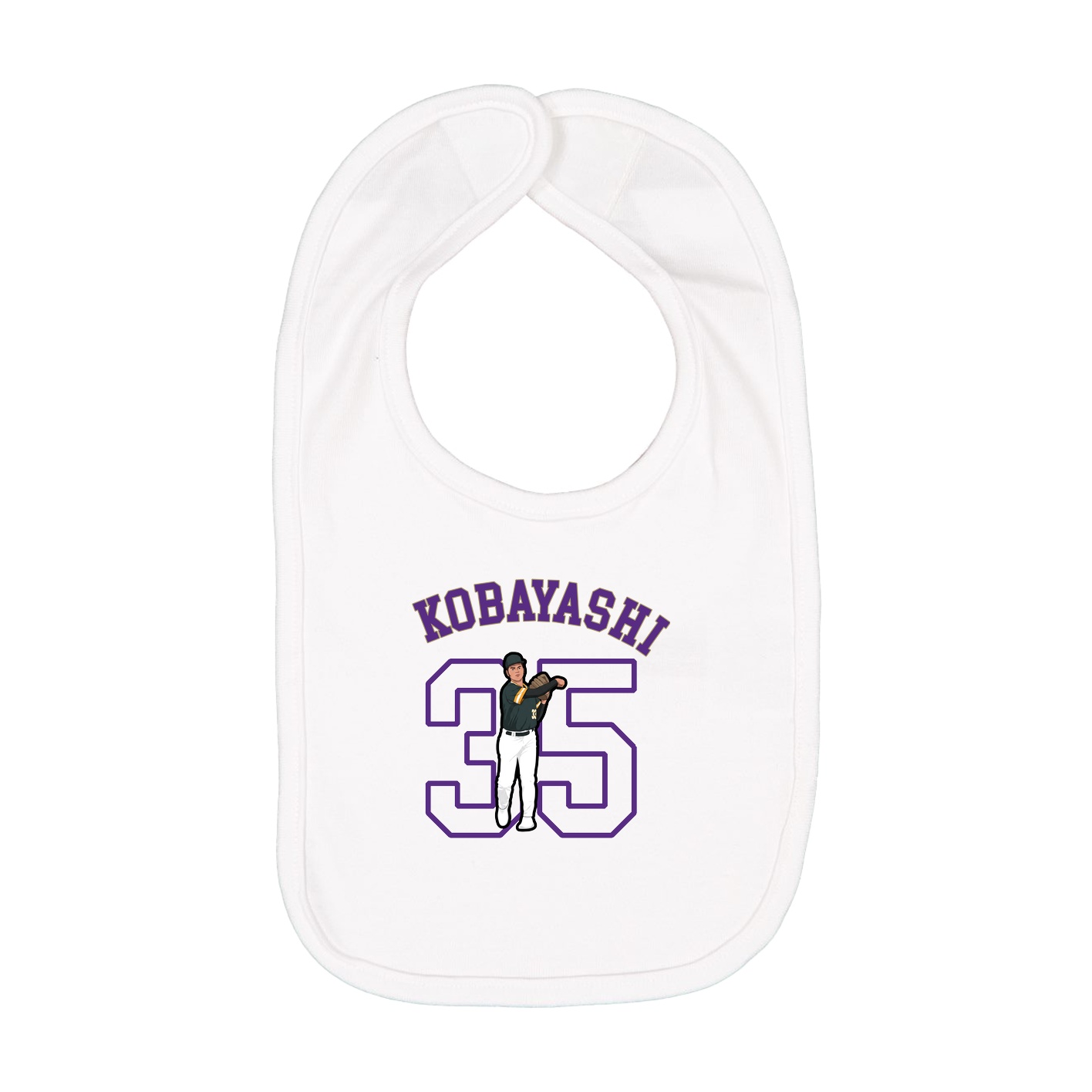 Infant Bib — Shirsey Arch in White