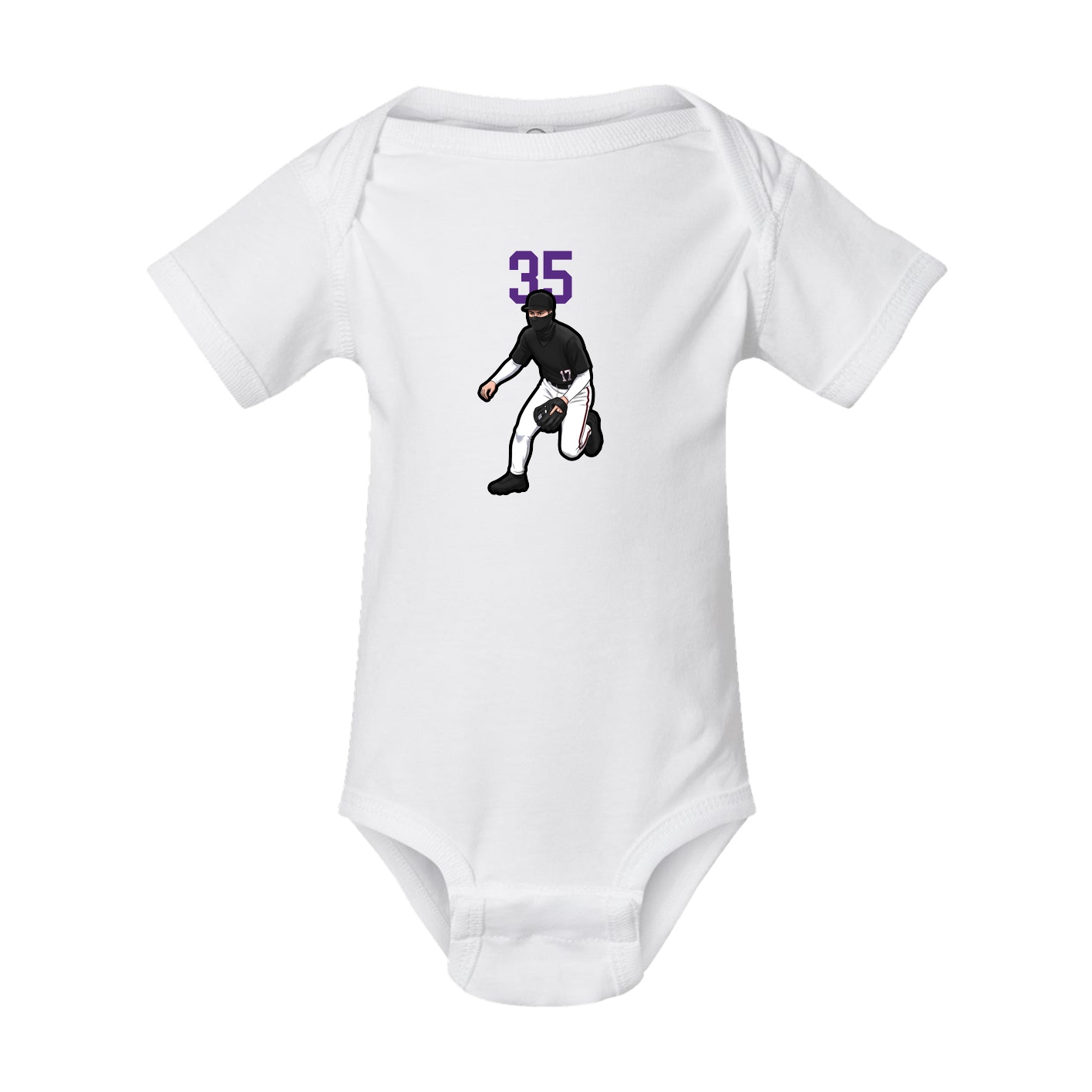 Baby Onesie — Number Top in White