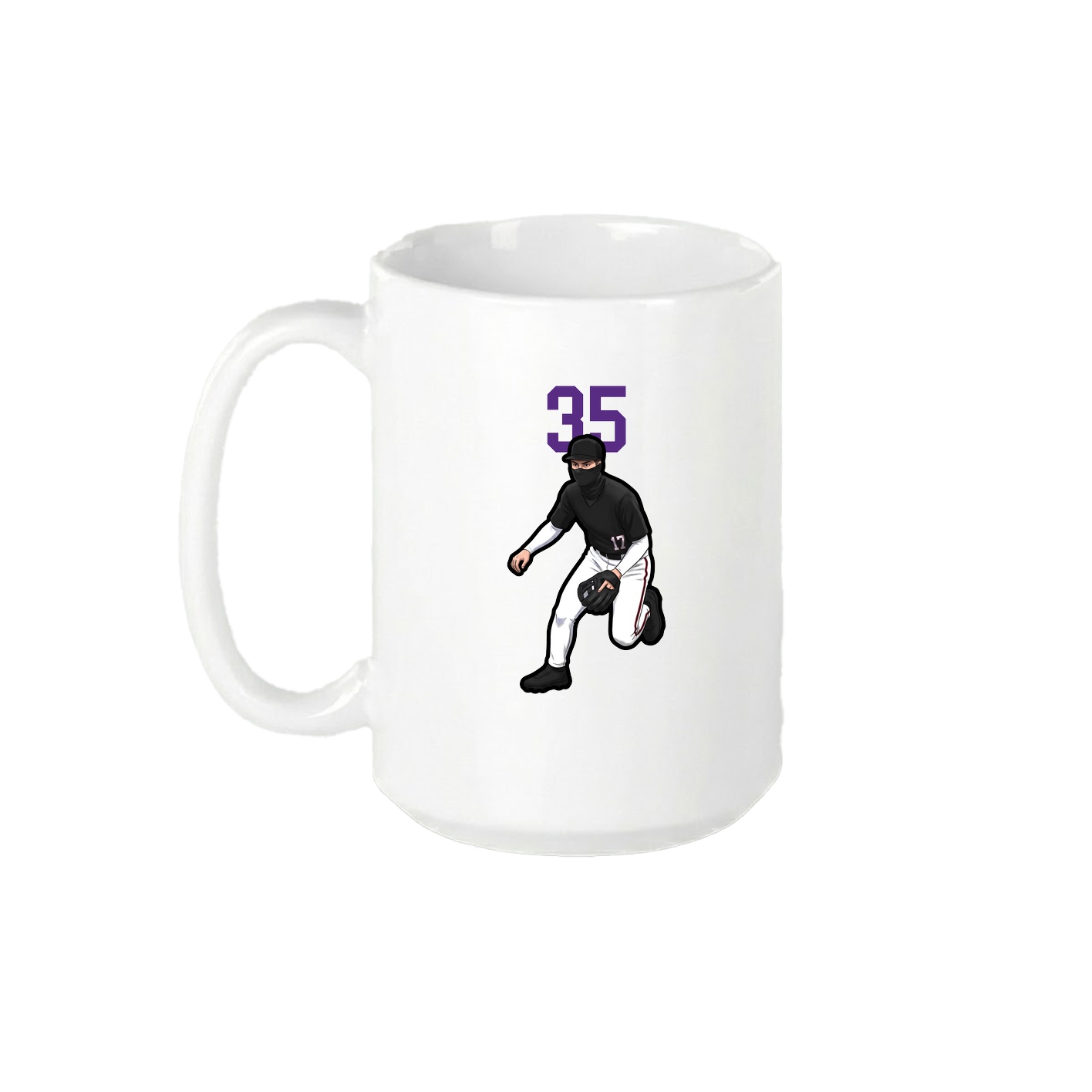 15oz Coffee Mug — Number Top in White