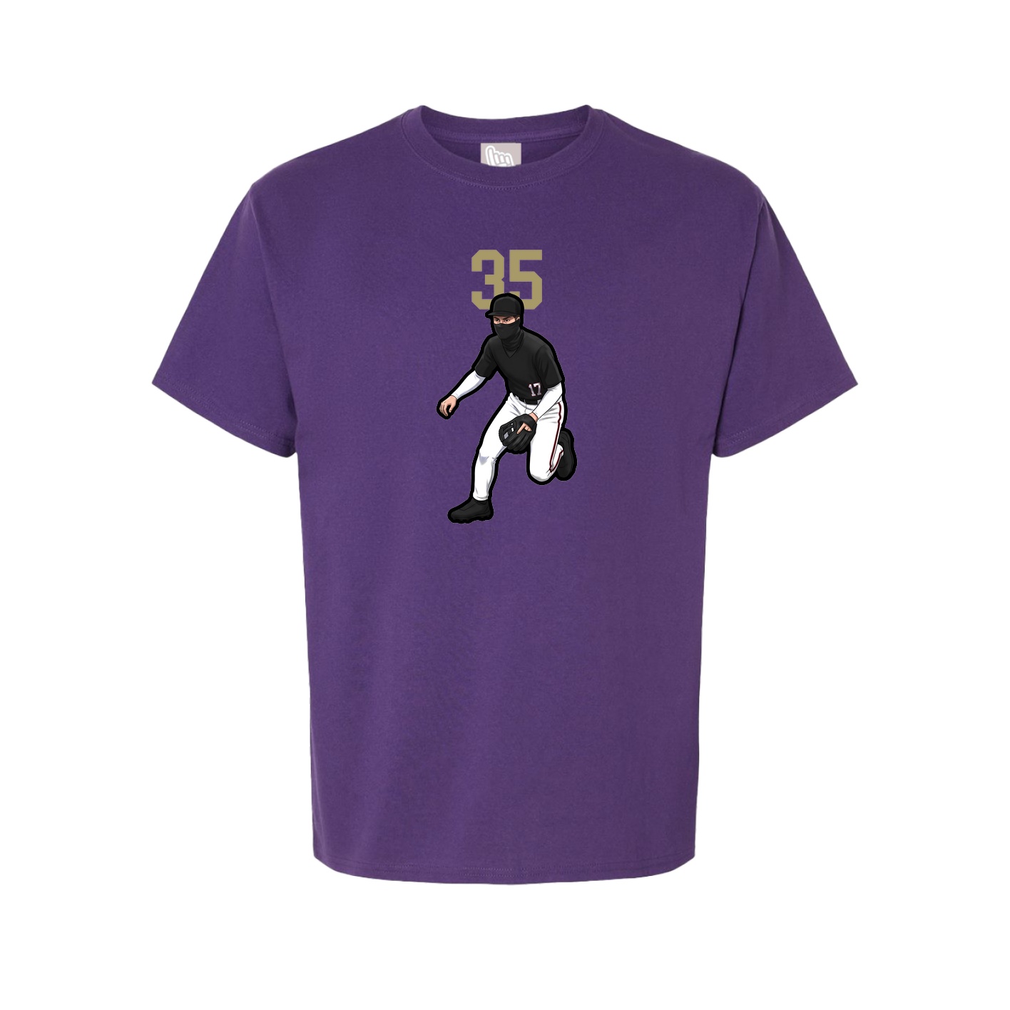 Youth Tee — Number Top in Purple