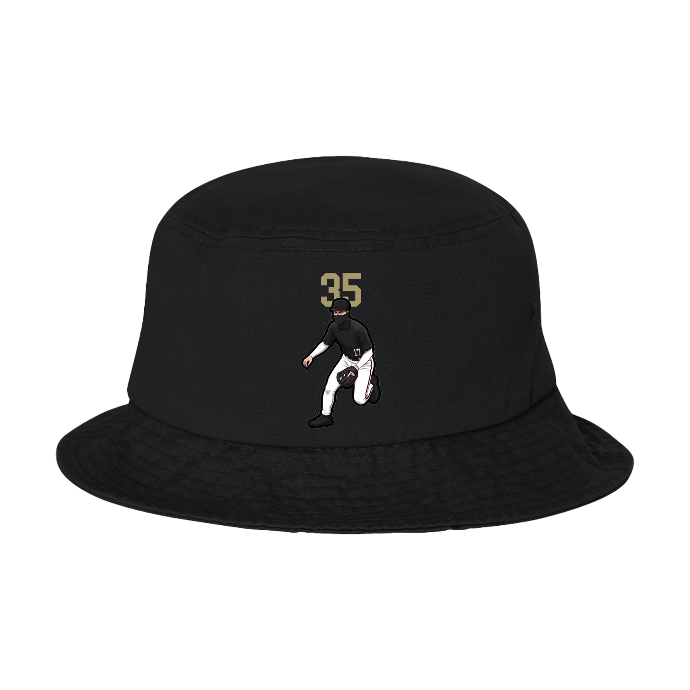 Bucket Cap — Number Top in Black