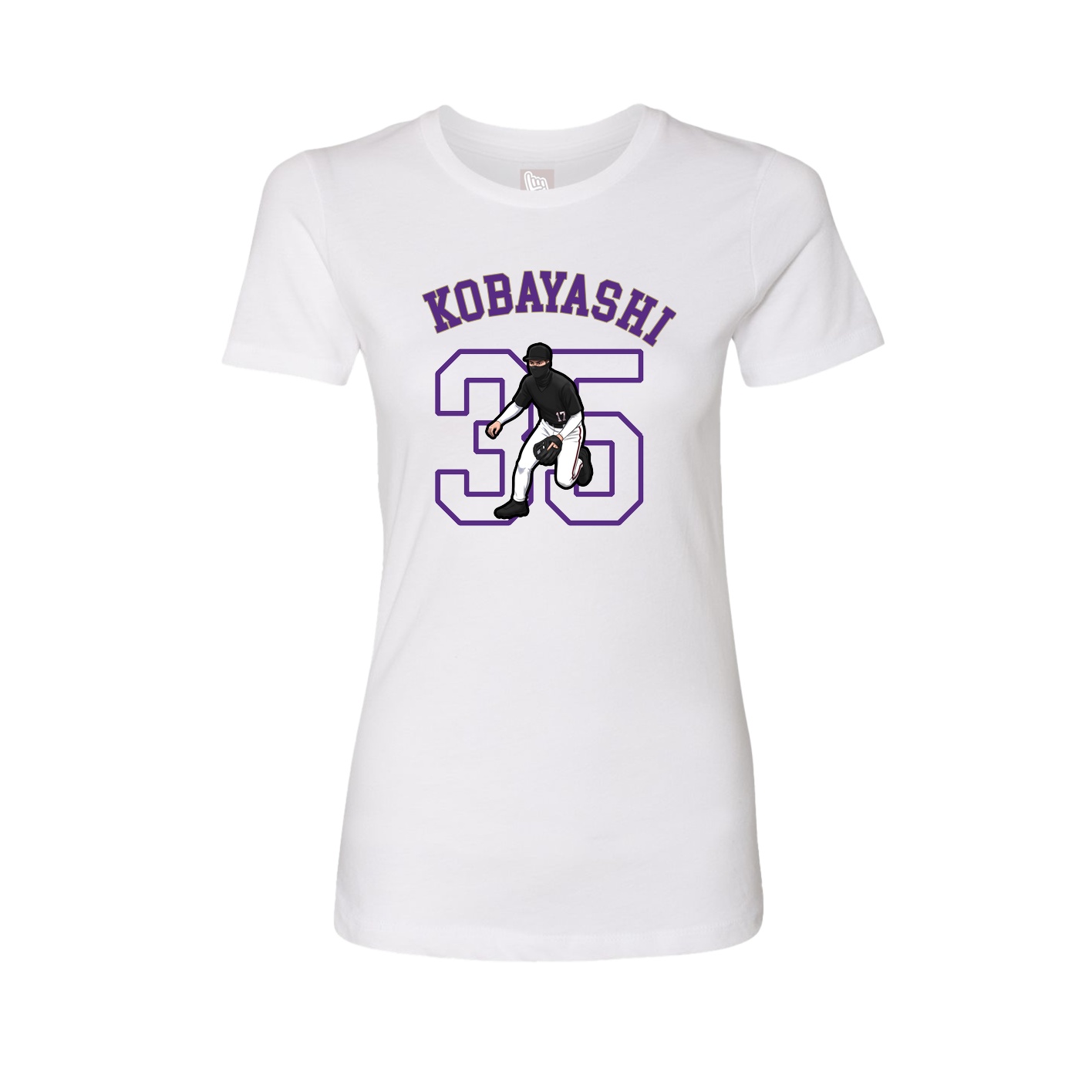 Fitted Women's Tee — Shirsey Arch in White