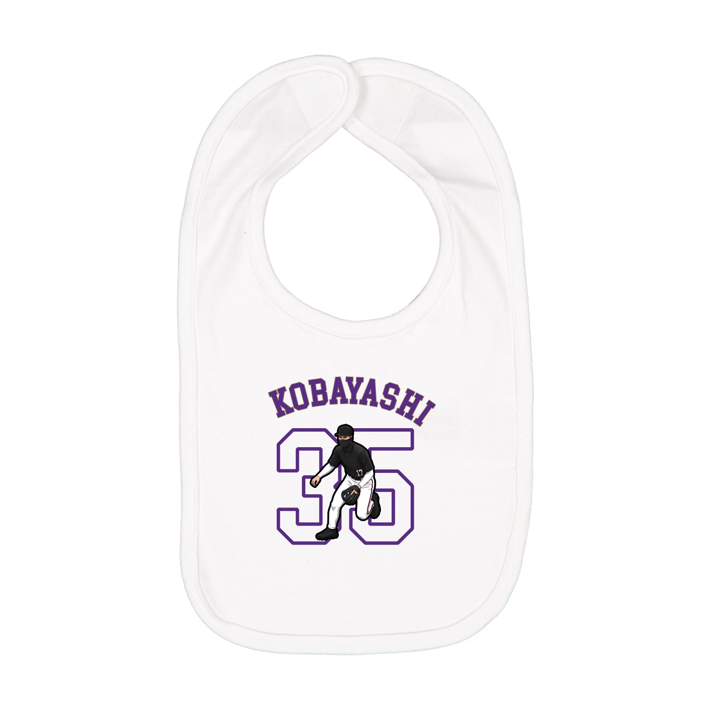 Infant Bib — Shirsey Arch in White